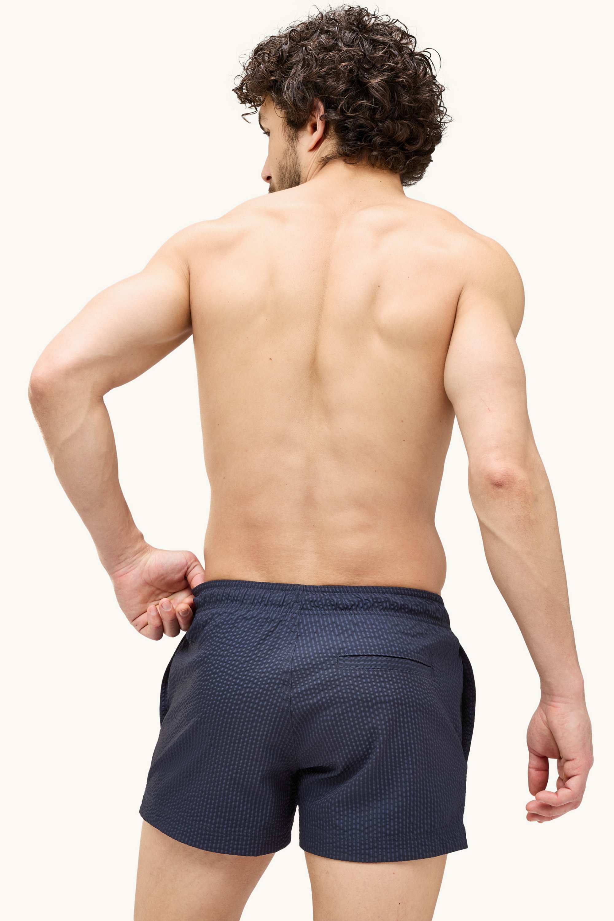 Swim shorts - textured dark blue