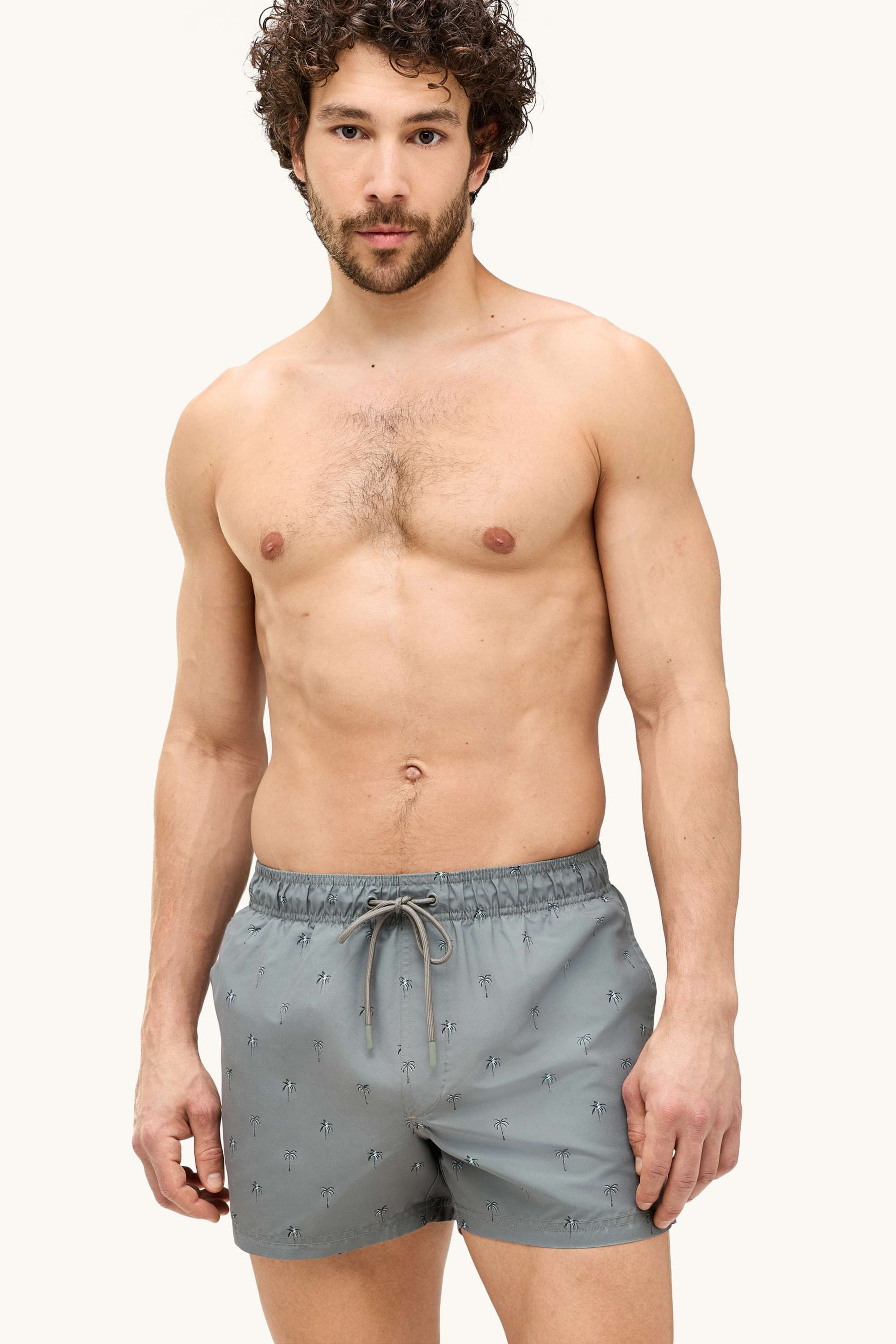 Swim shorts - patterned gray