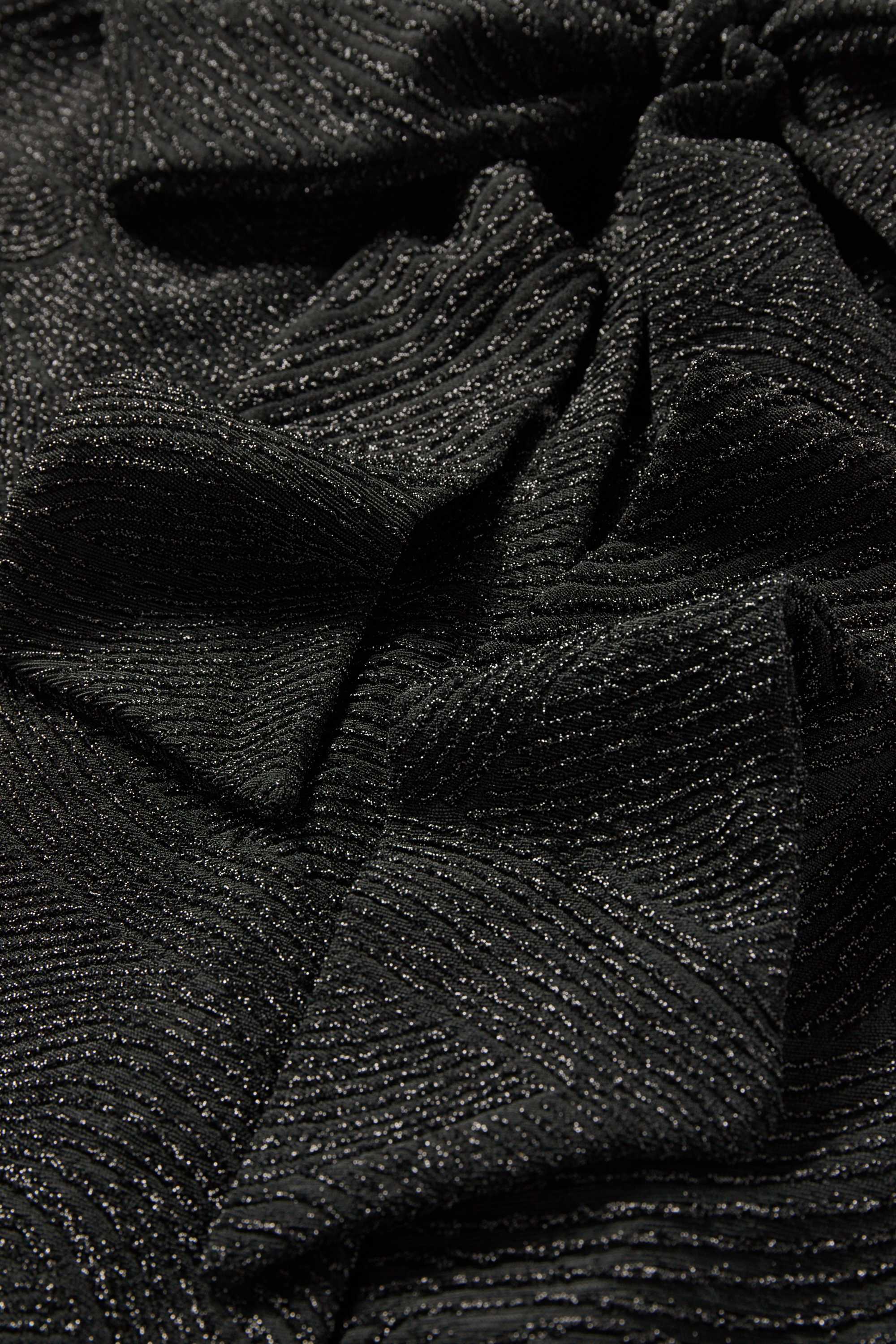 Wrap dress - straight fit - textured black