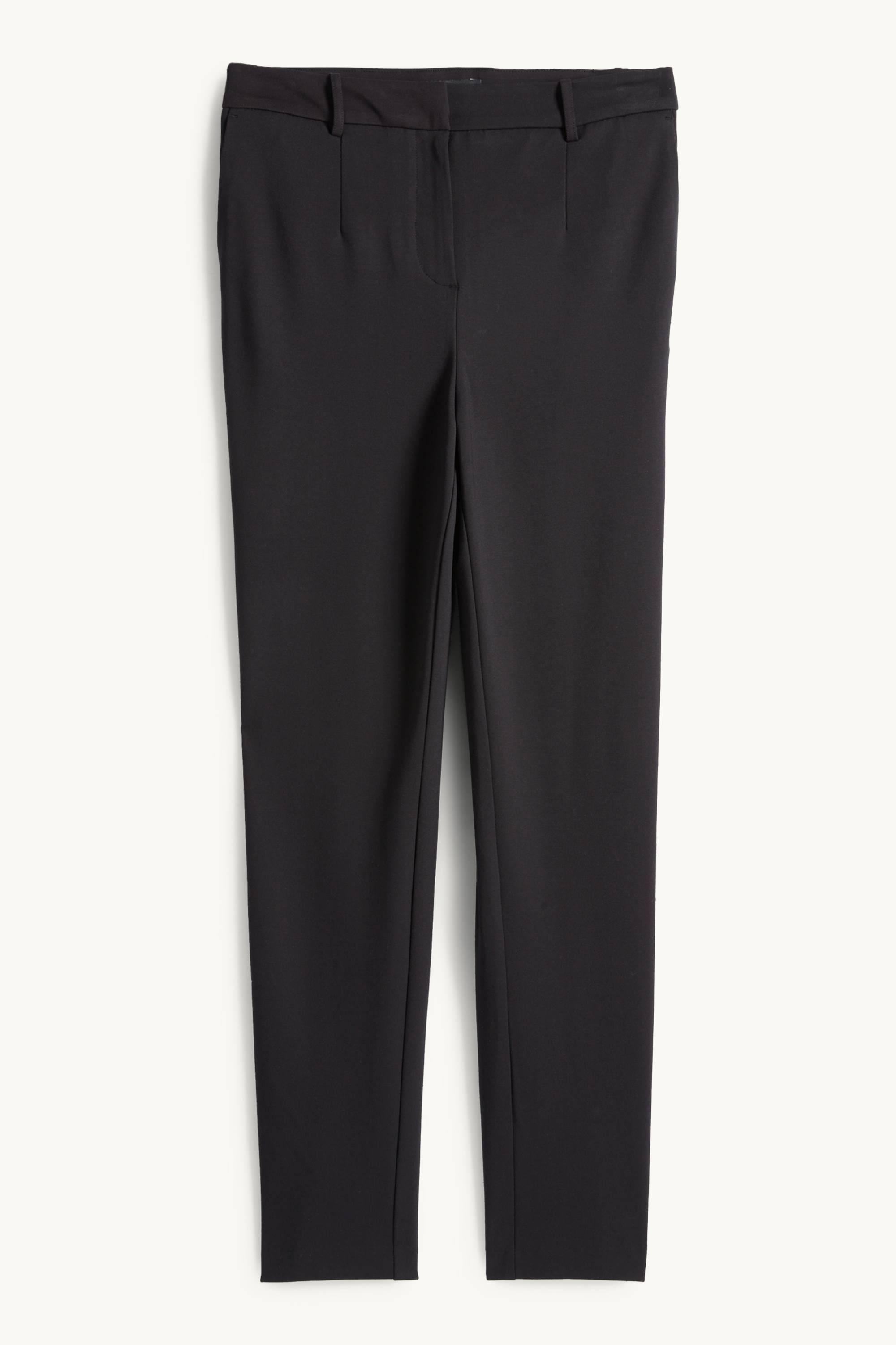 Jersey trousers - high waist - tapered fit black