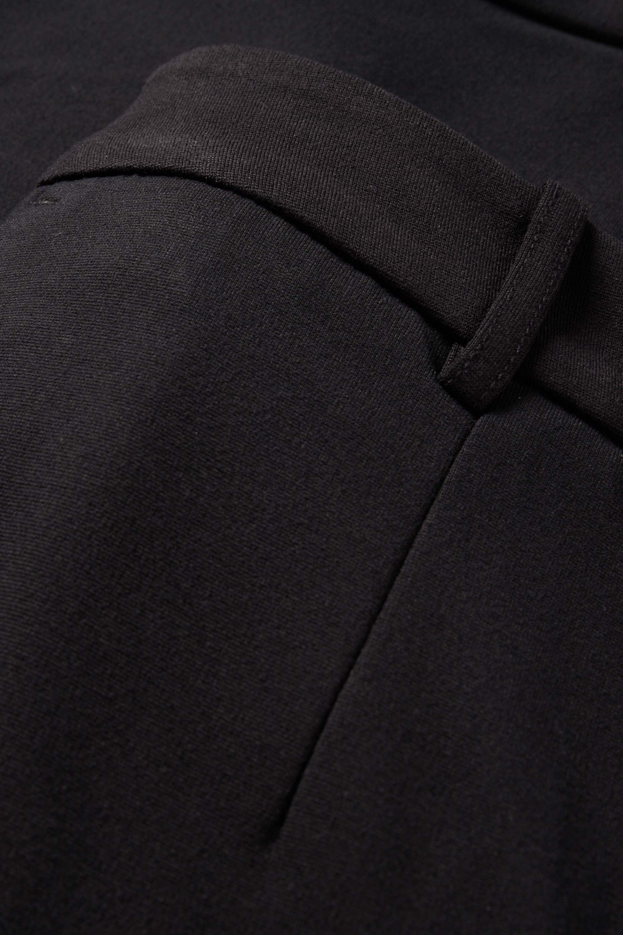 Jersey trousers - high waist - tapered fit black