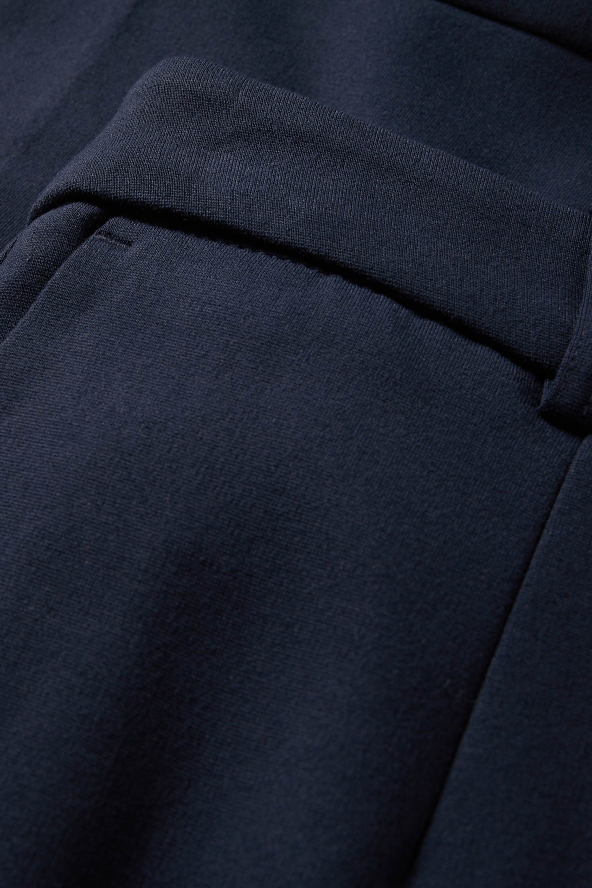 Jersey trousers - high waist - tapered fit dark blue