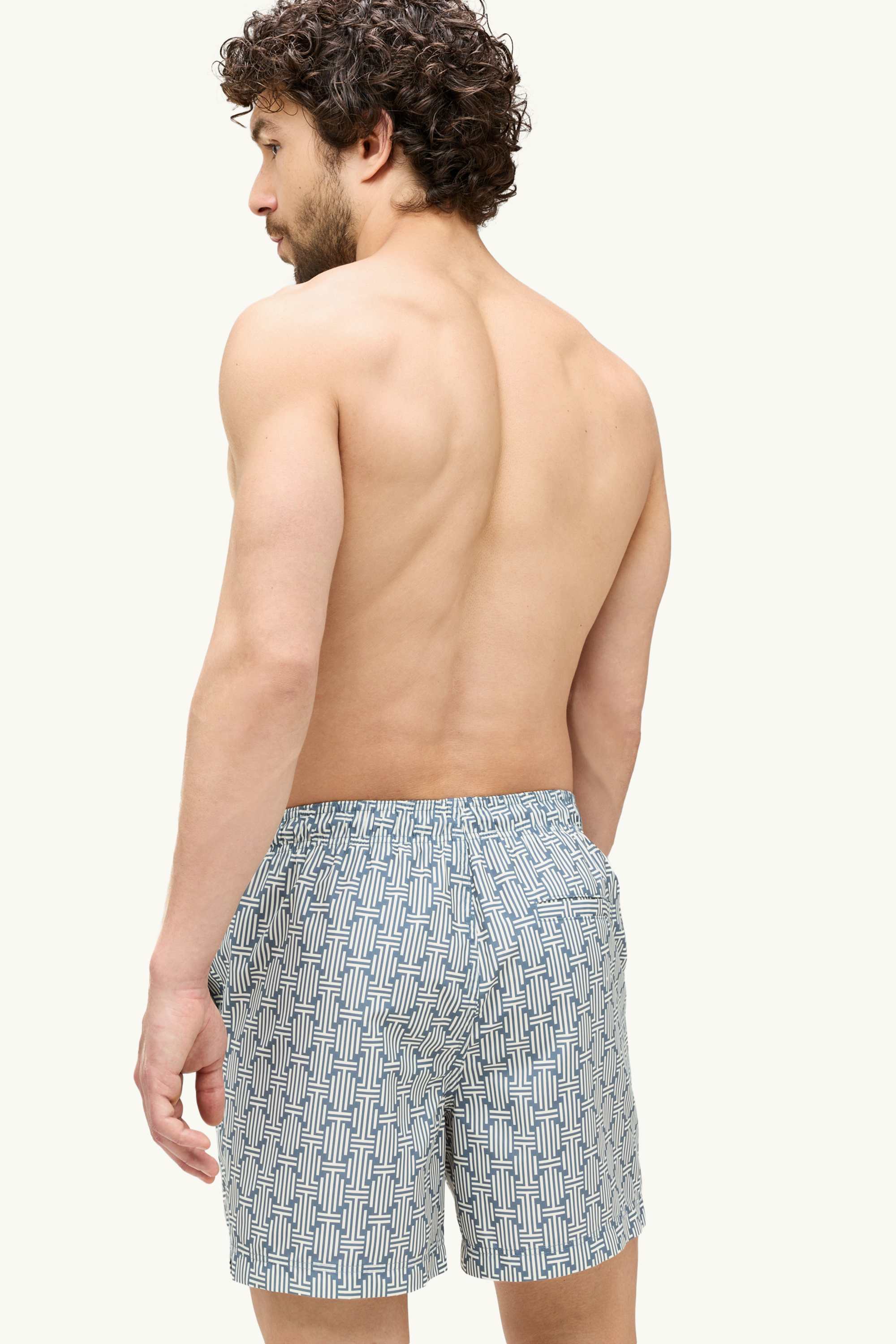 Swim shorts - patterned blue