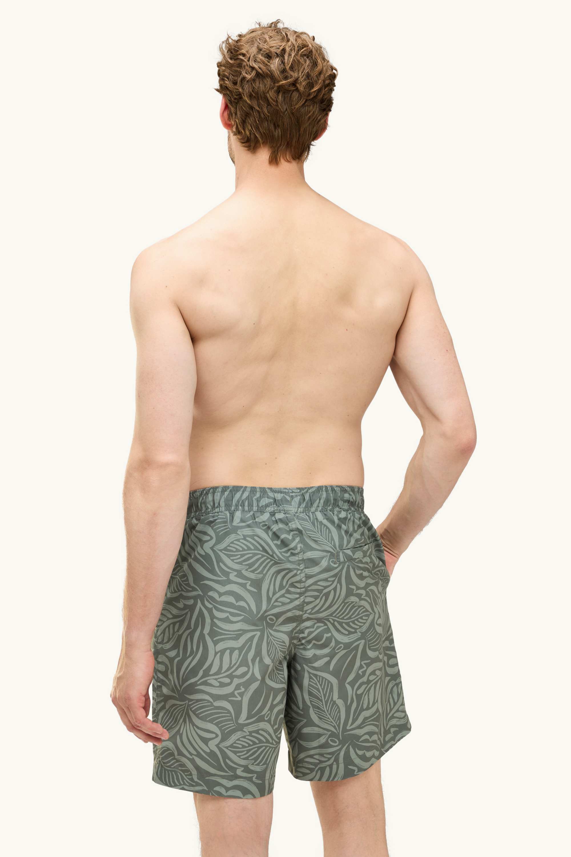 Swim shorts - patterned green