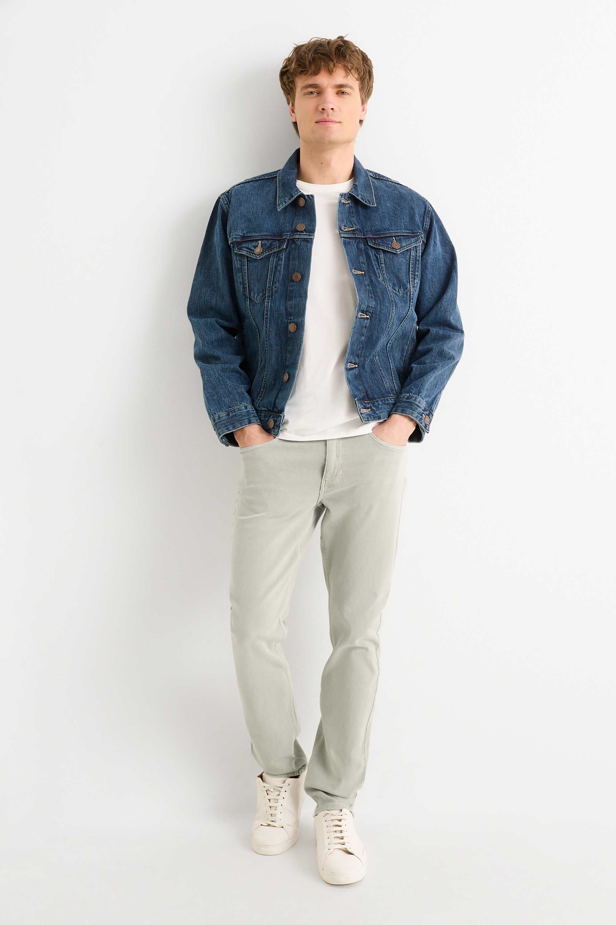 Slim jeans mint green