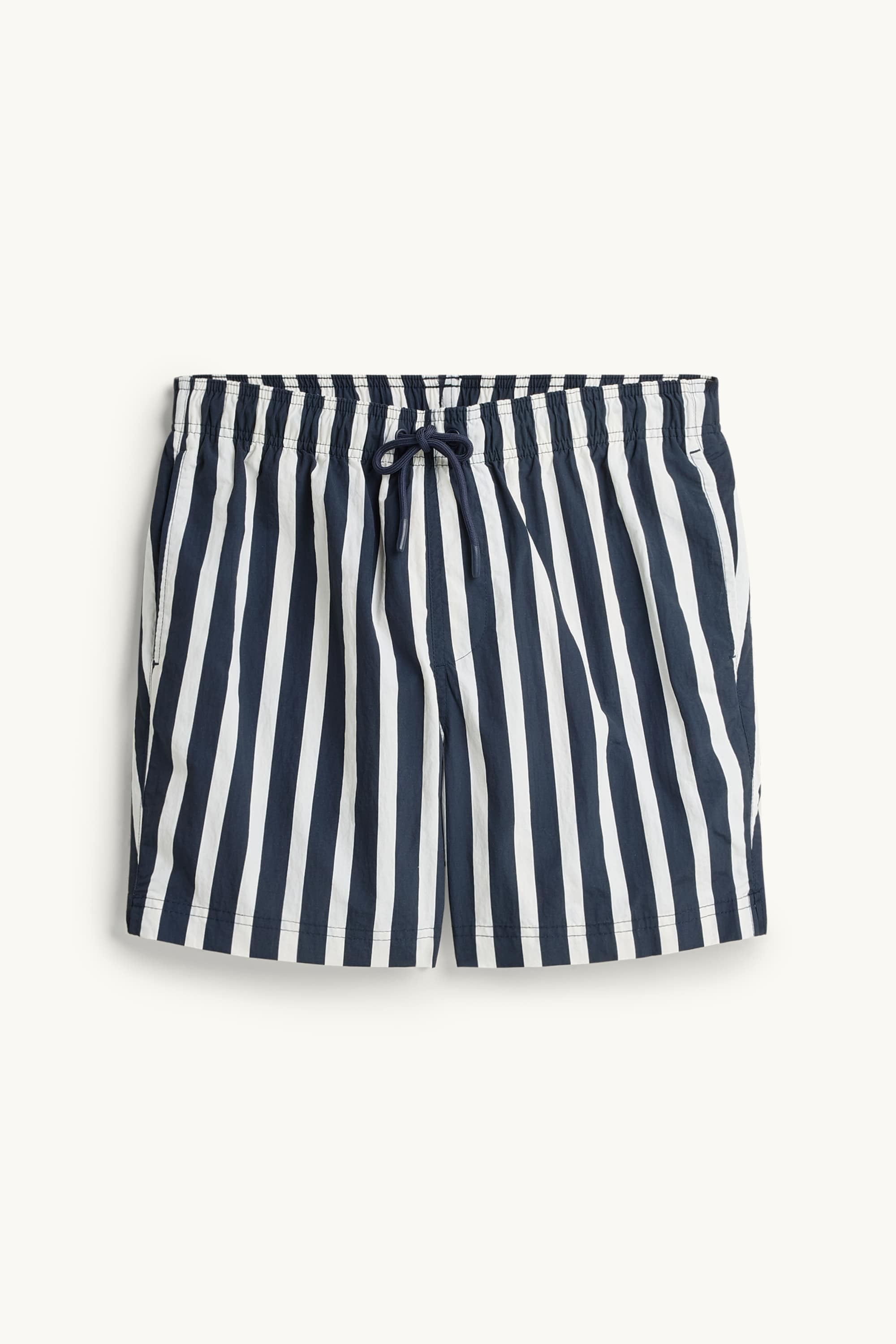 Swim shorts - striped dark blue / white
