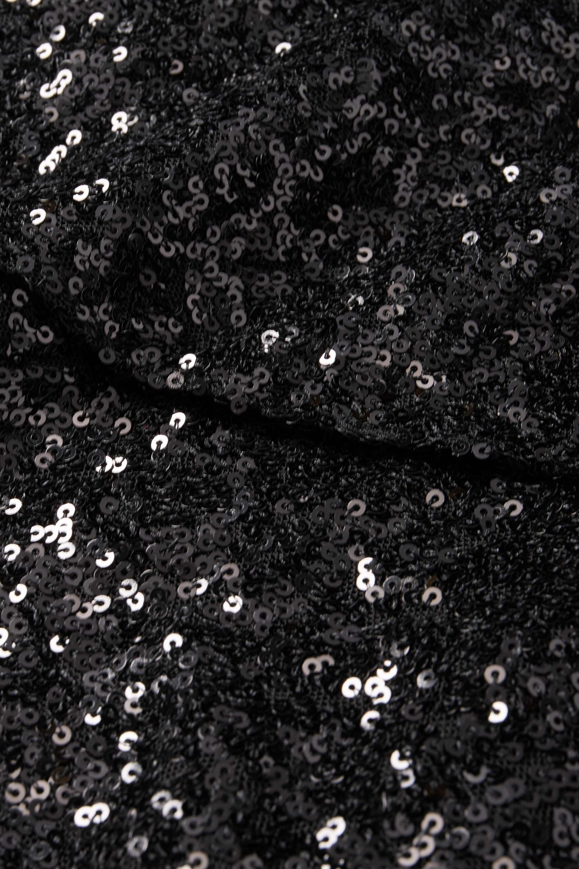 Sequin dress - straight fit black