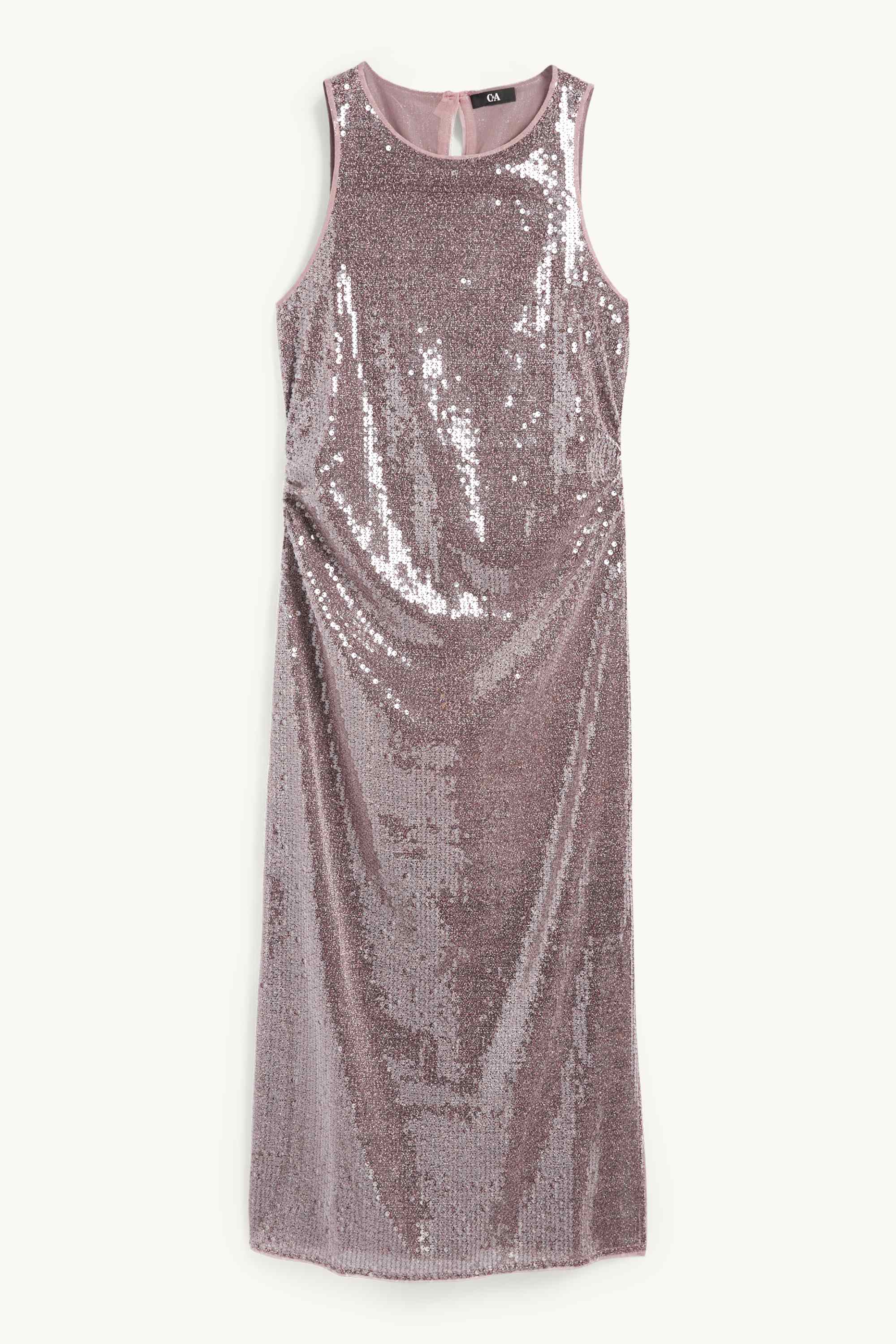 Bodycon sequin dress dark rose