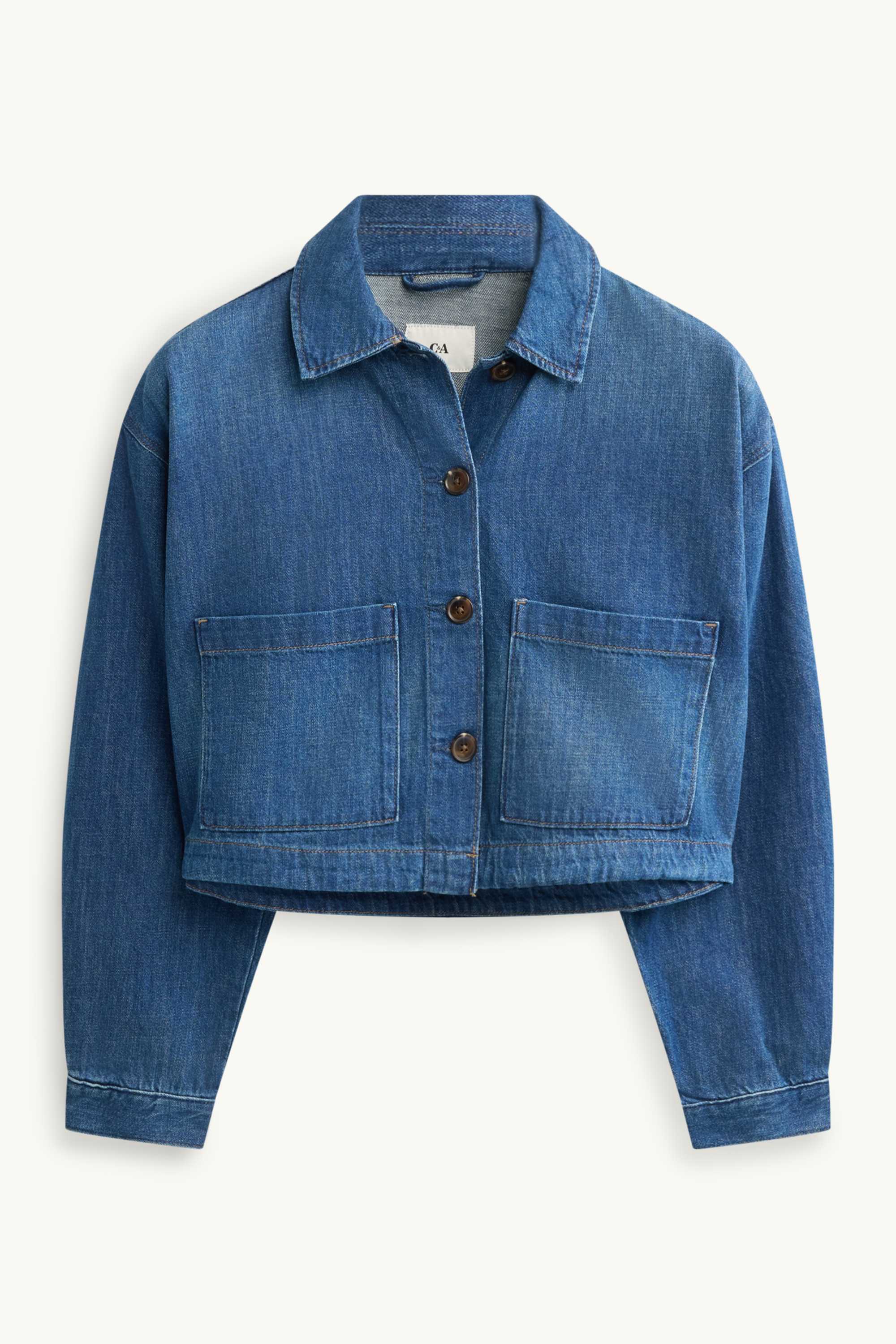 Cropped denim jacket denim-dark blue