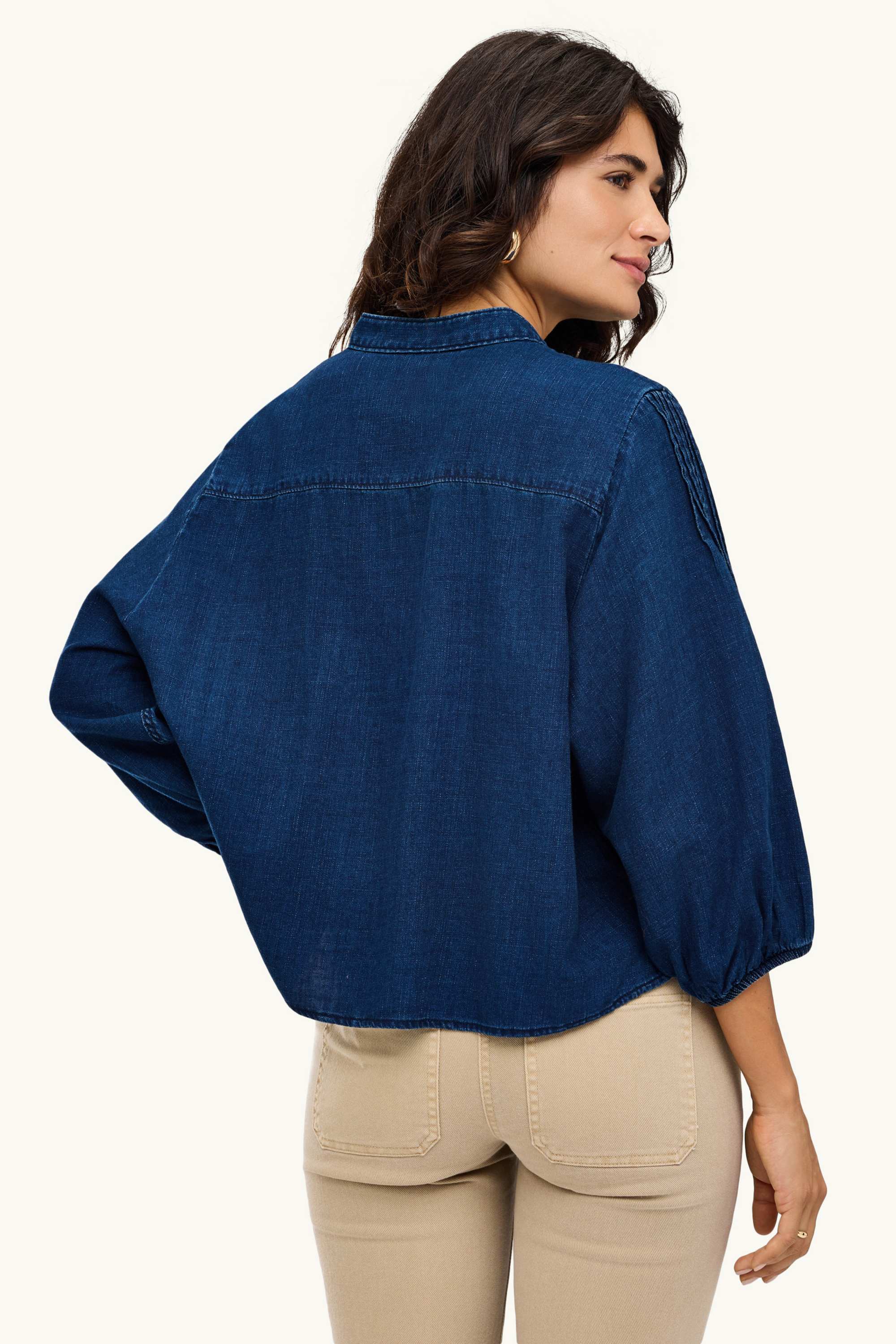 Denim blouse denim-dark blue
