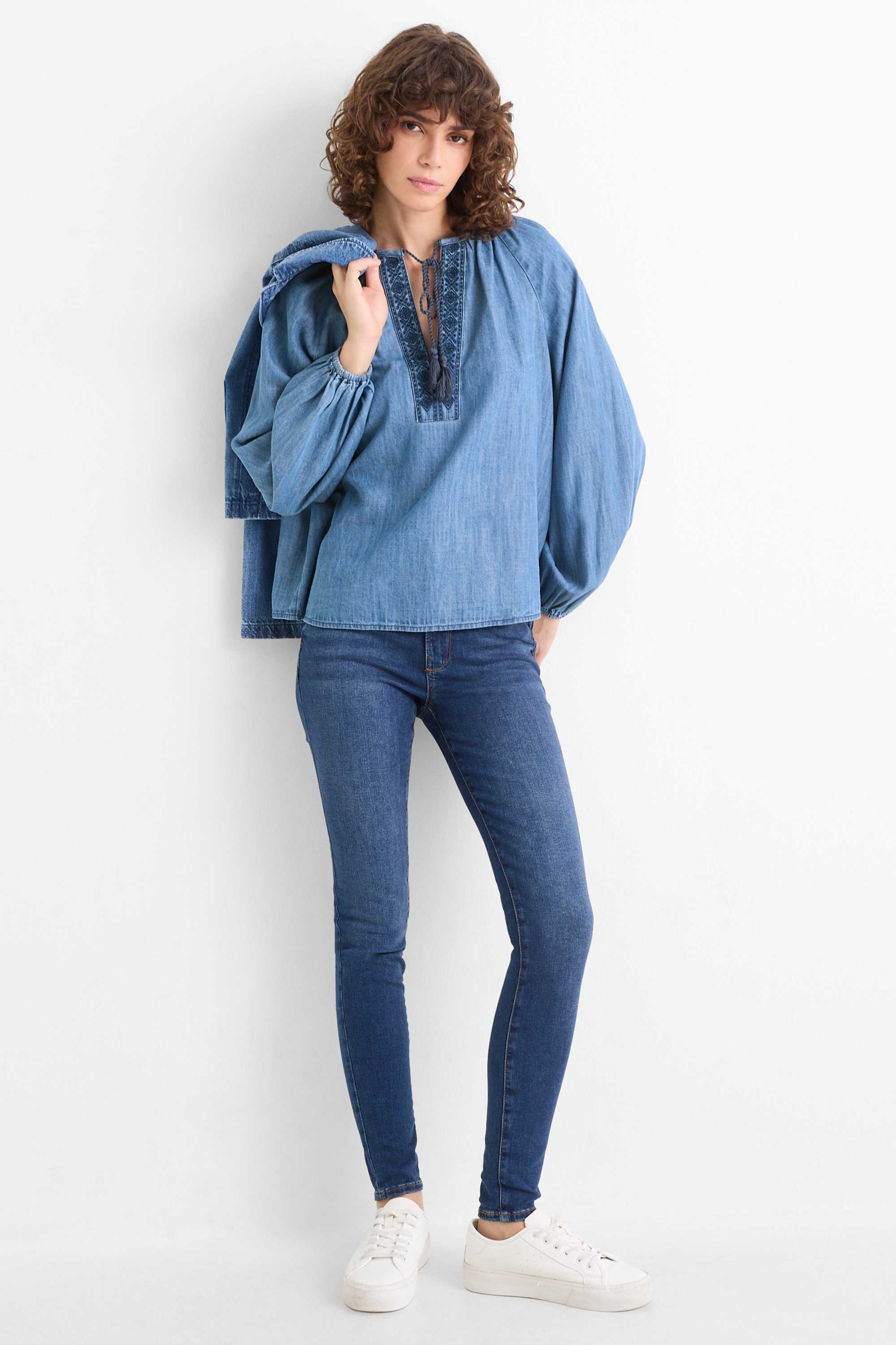 Tunic - denim look blue