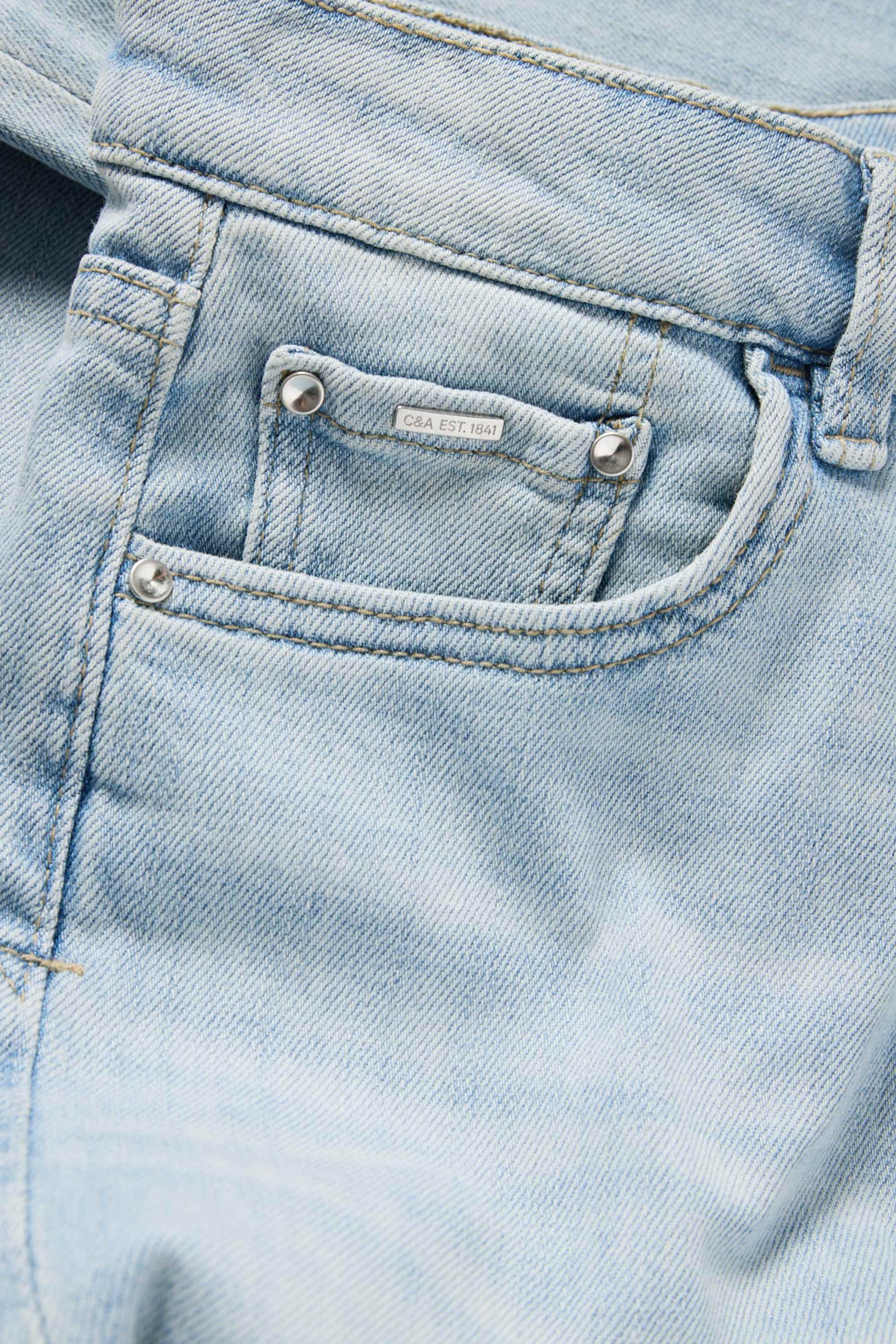 Flared jeans - mid-rise waist light blue