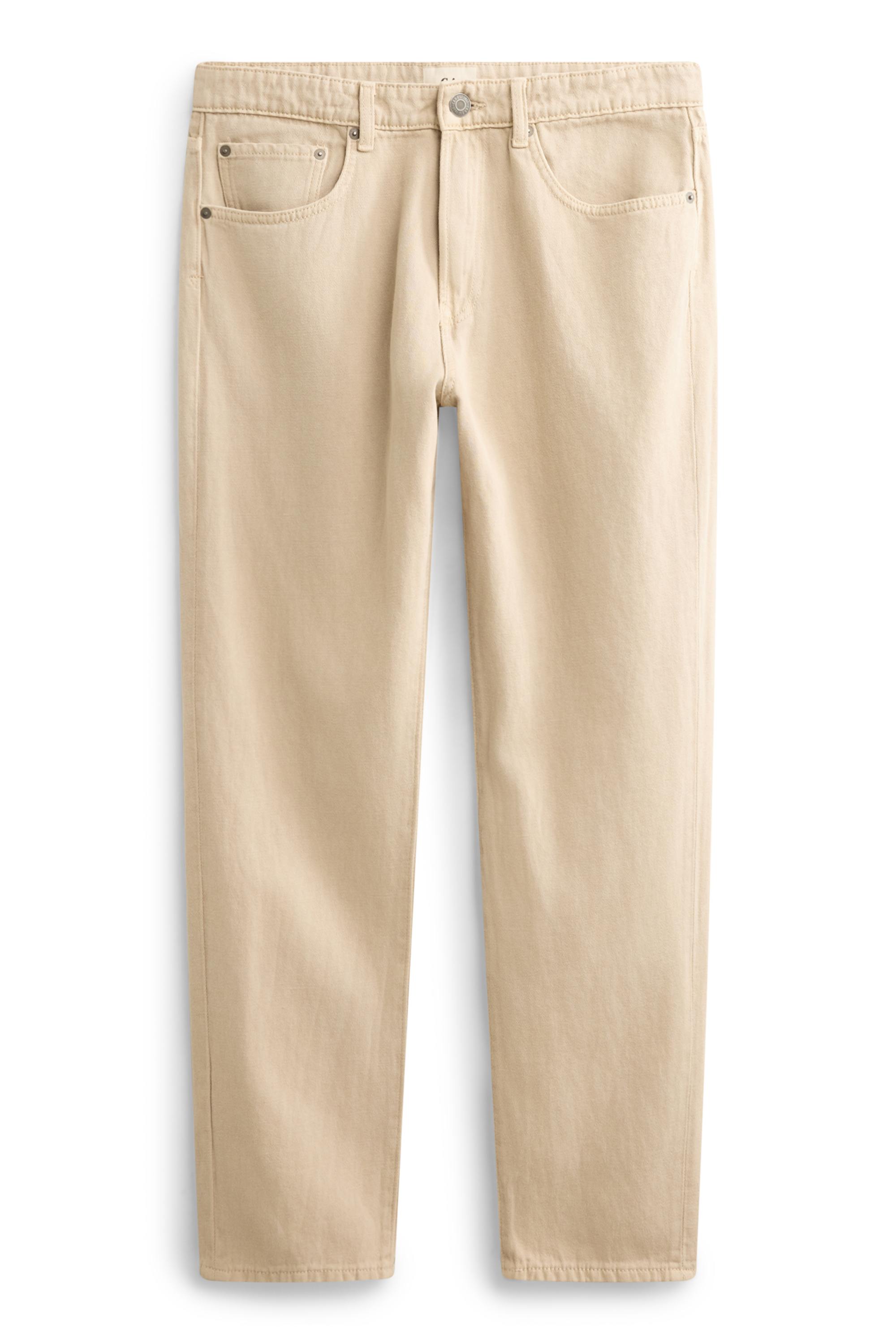 Relaxed jeans - linen blend beige