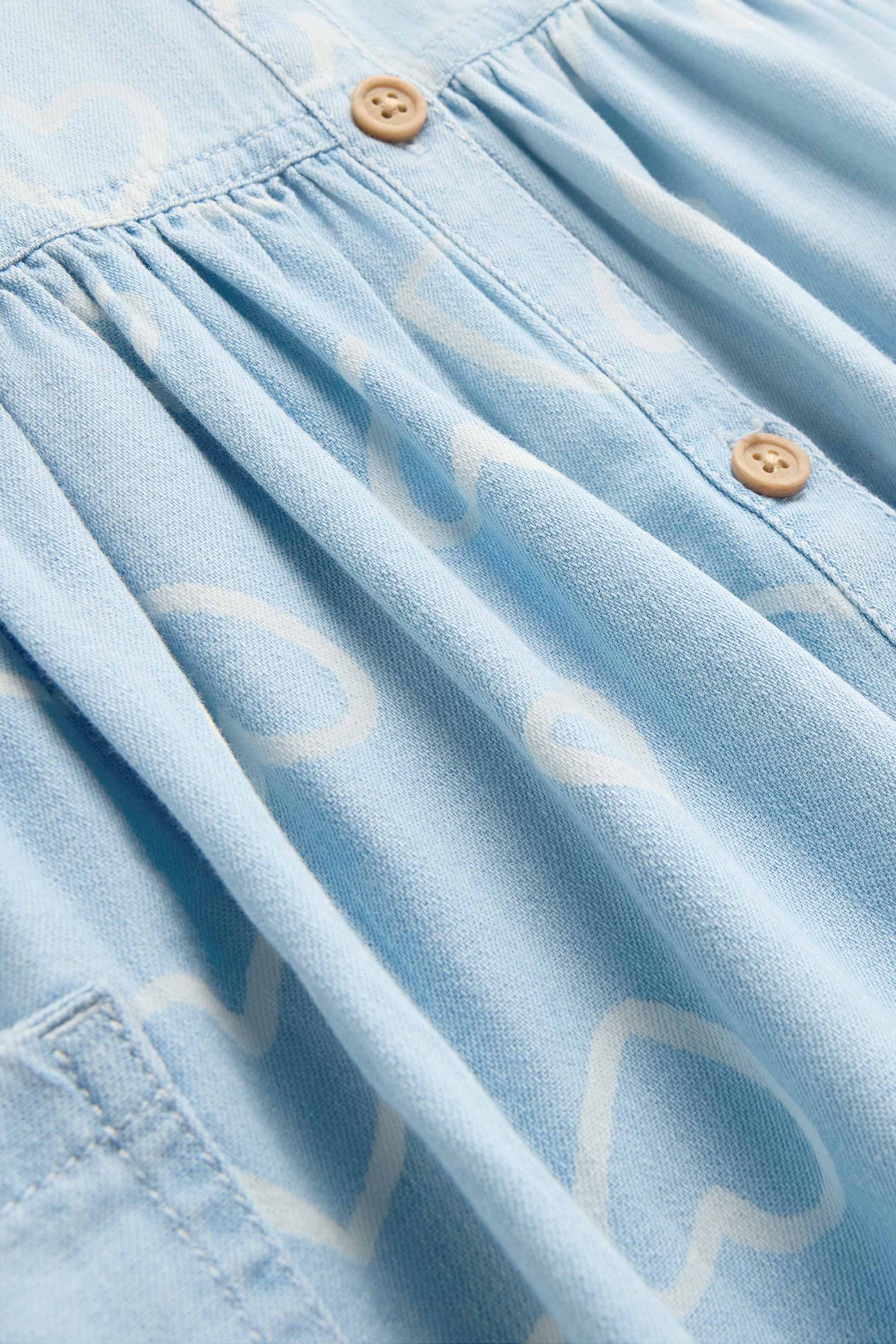 Heart - denim dress light blue
