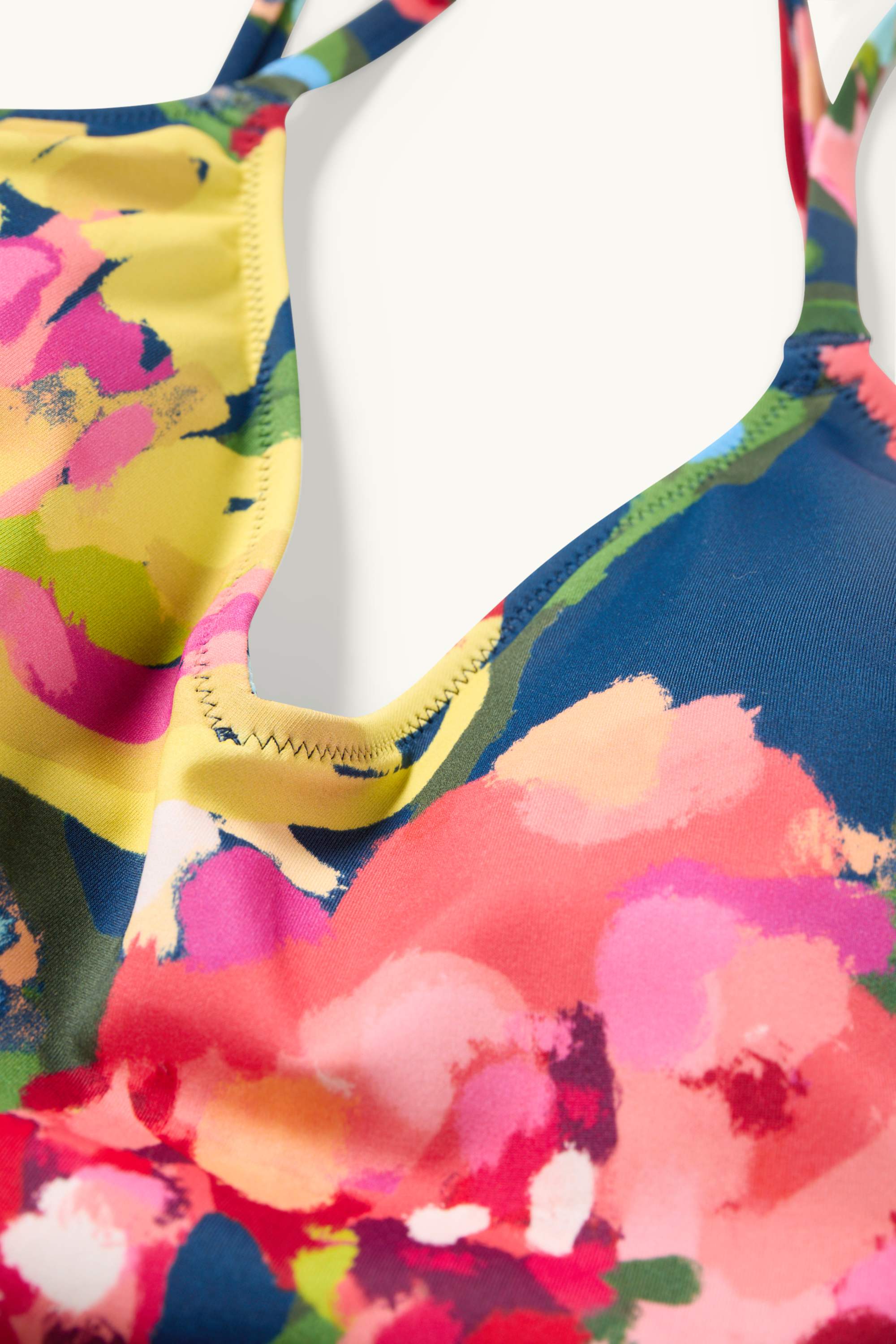 Swimsuit - padded - LYCRA® XTRA LIFE™ - floral dark blue