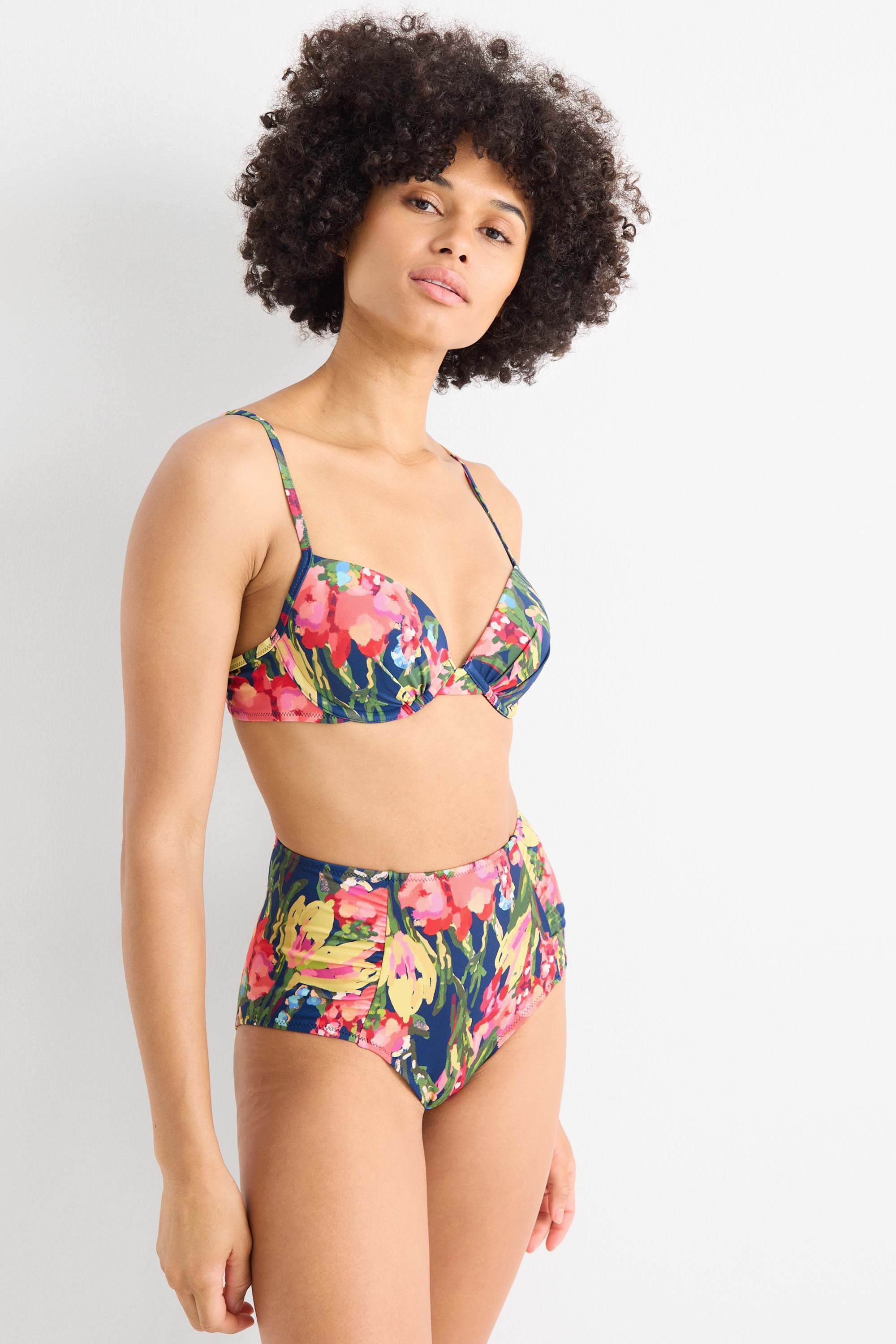 Underwire bikini top - padded - LYCRA® XTRA LIFE™ multicoloured