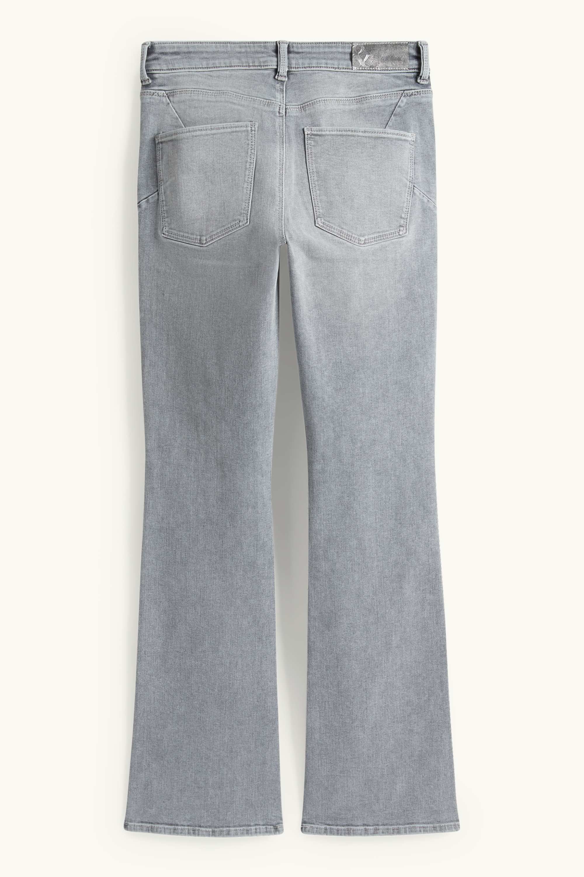 Bootcut jeans - mid-rise waist - shaping jeans - LYCRA® denim-light gray