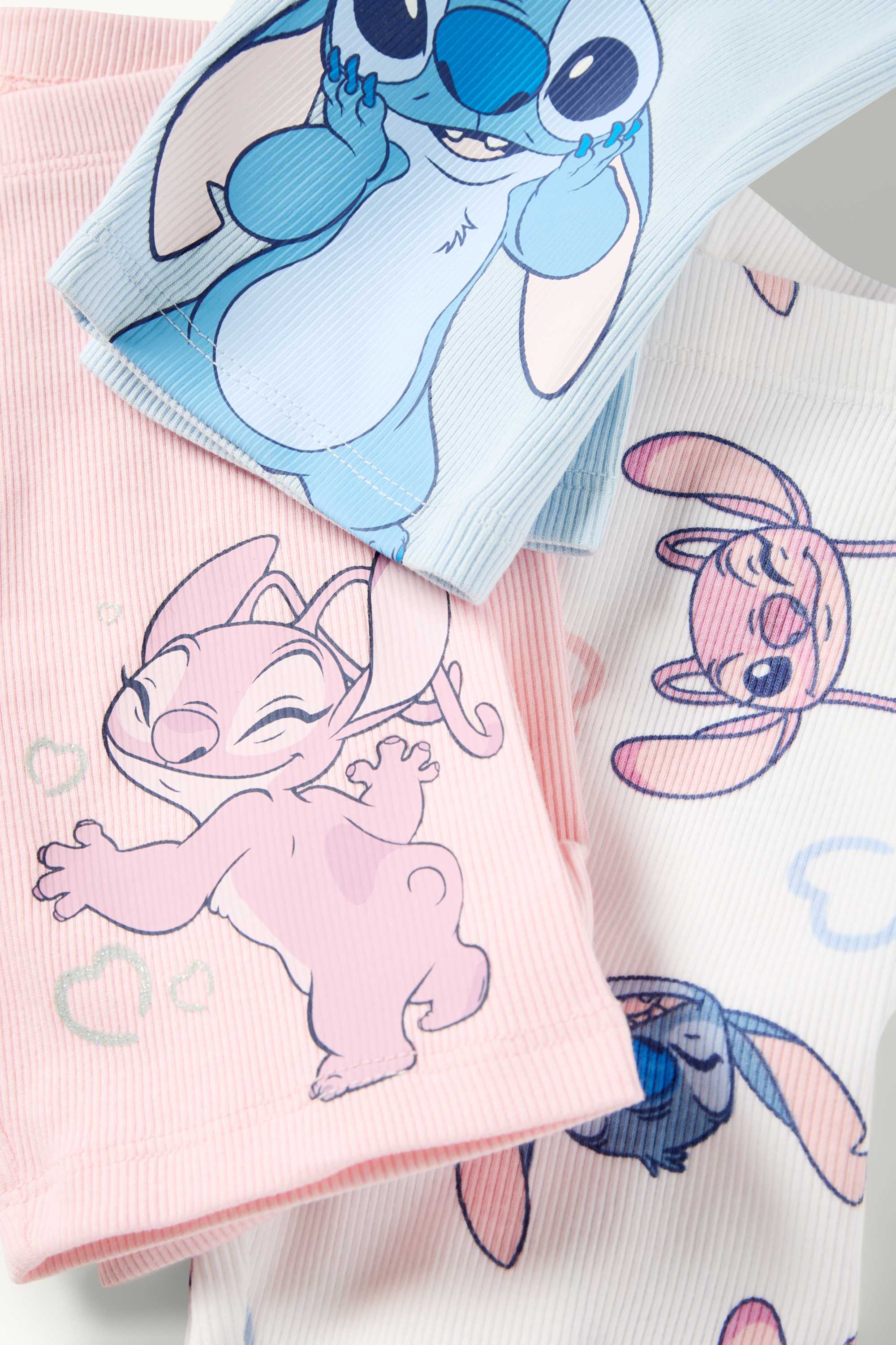 Multipack of 3 - Lilo & Stitch - cycling shorts - ribbed rose / light blue