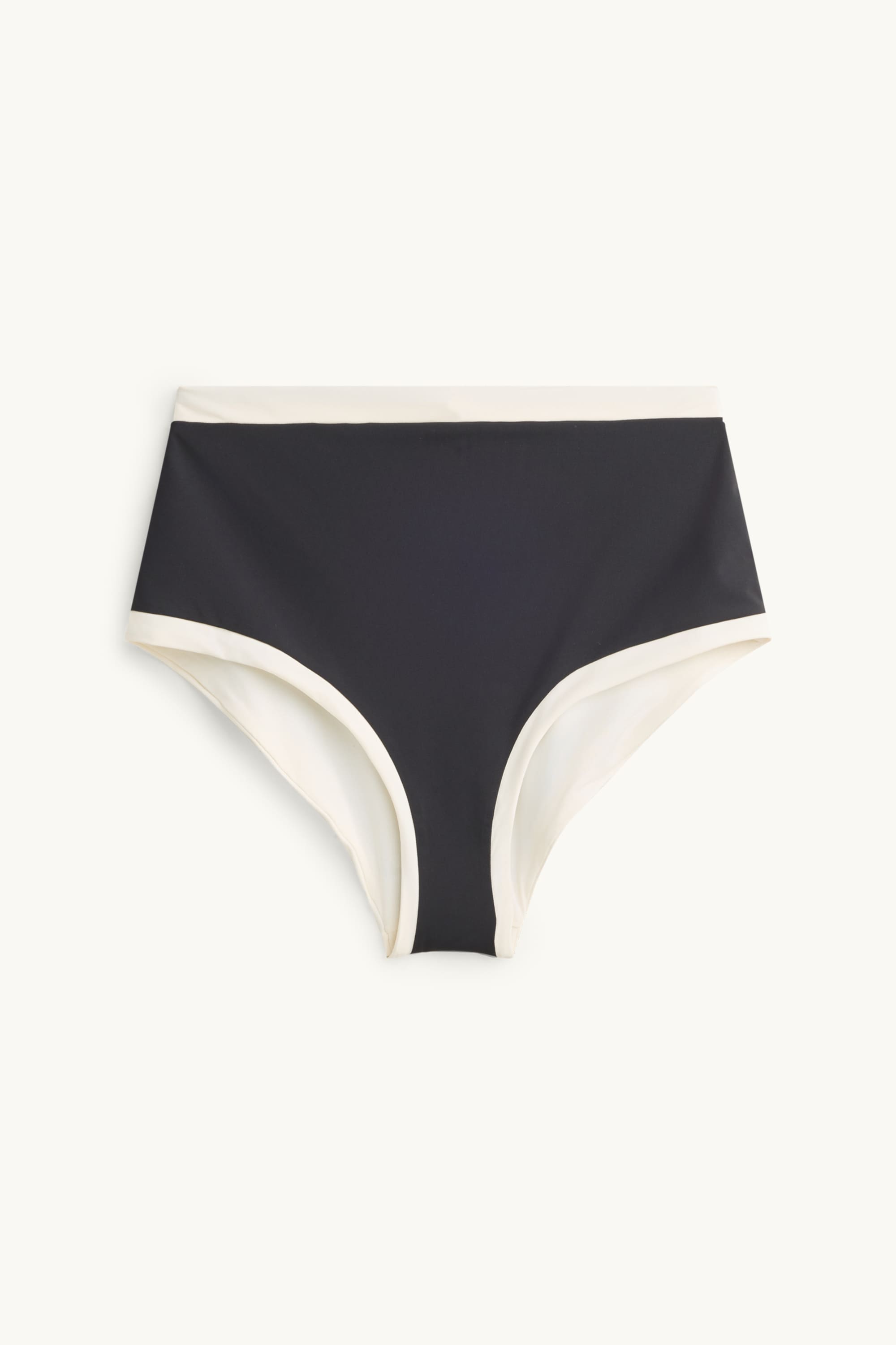 Bikini bottoms - high waist - LYCRA® XTRA LIFE™ black / white