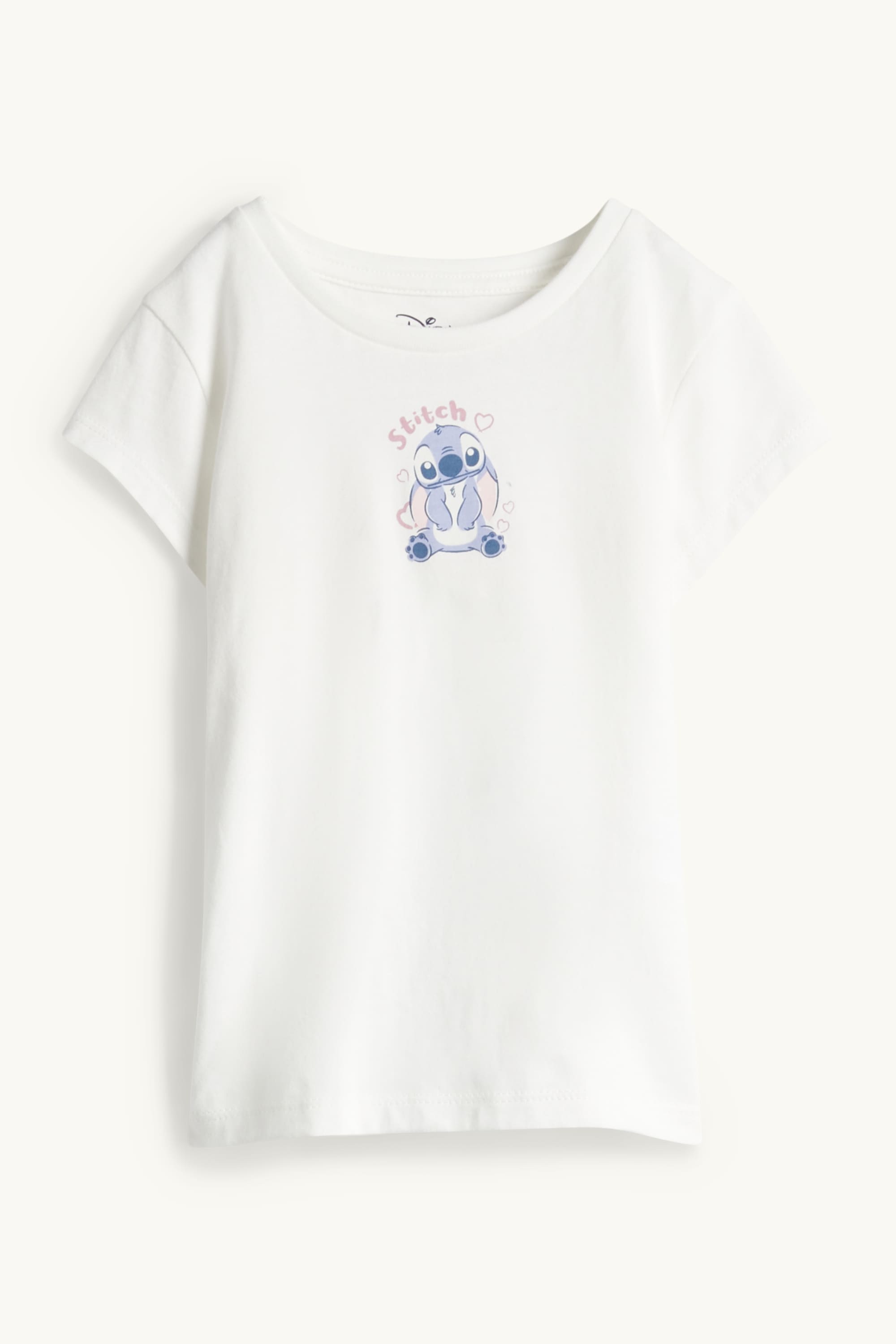 Lilo & Stitch - set - short sleeve T-shirt and denim pinafore dress white / light blue