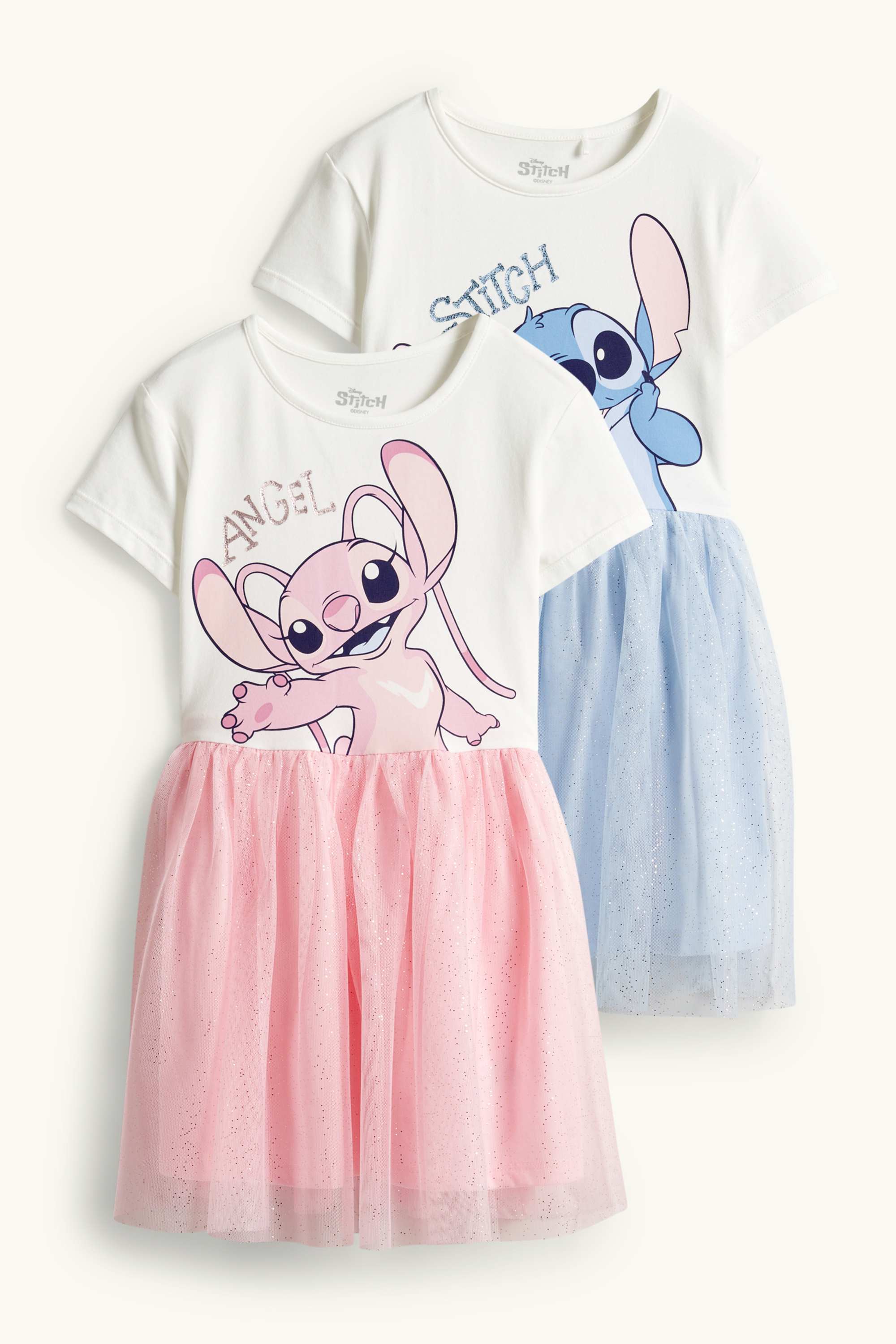 Multipack of 2 - Lilo & Stitch - dress - shiny white / light blue