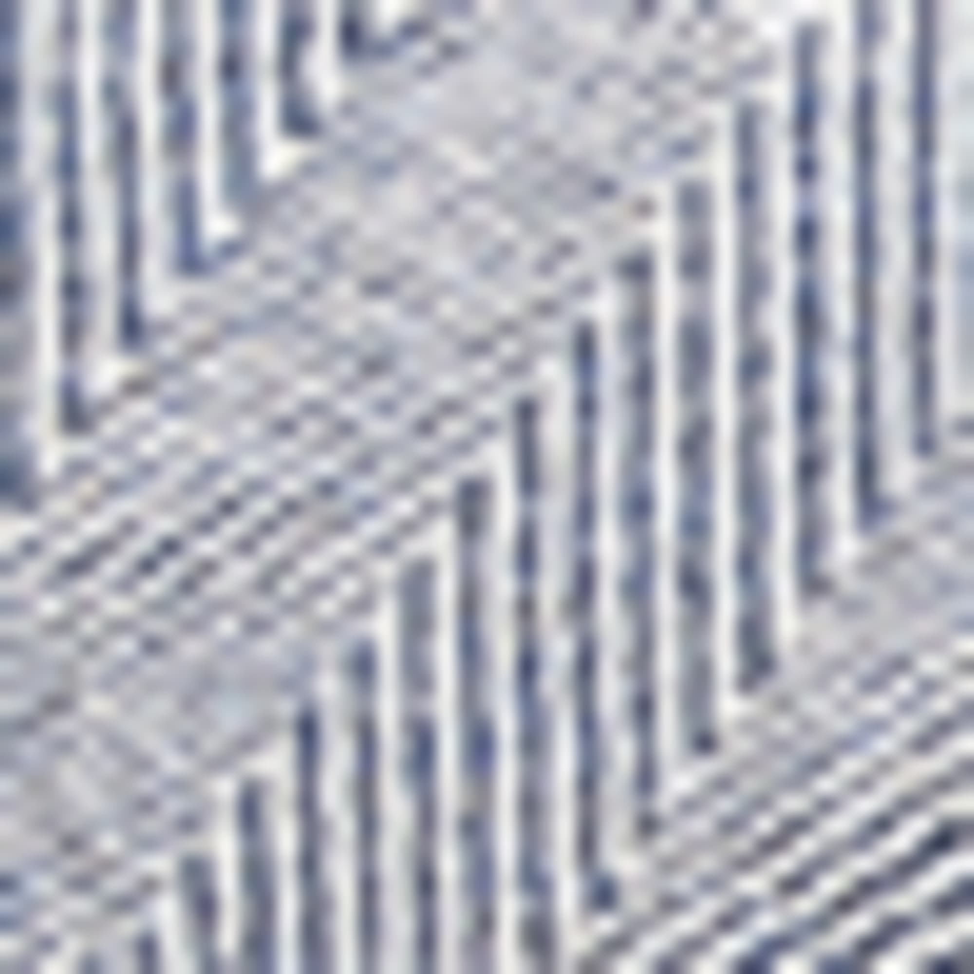 Flat cap with linen content - patterned blue