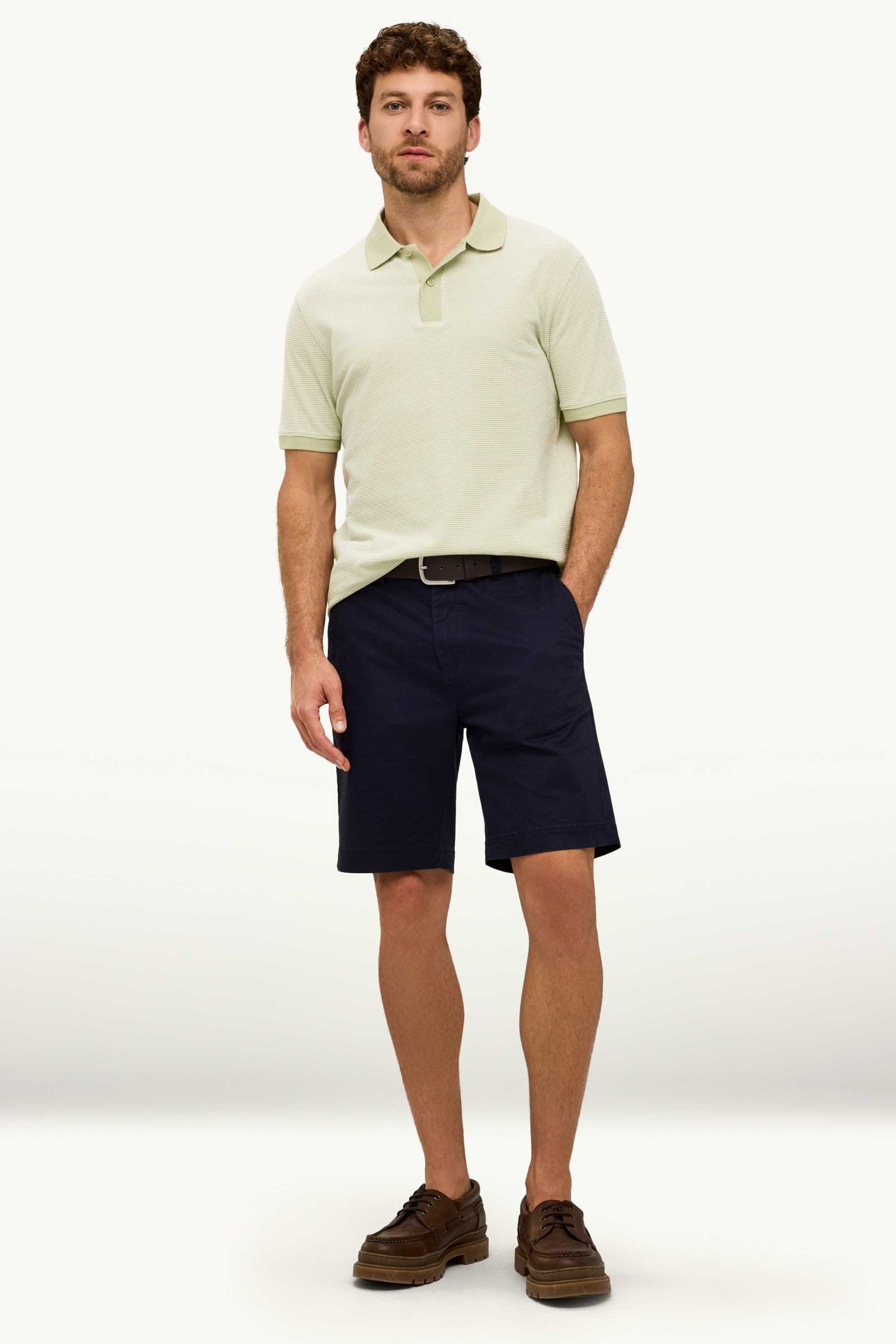 Polo shirt - regular fit - textured light yellow