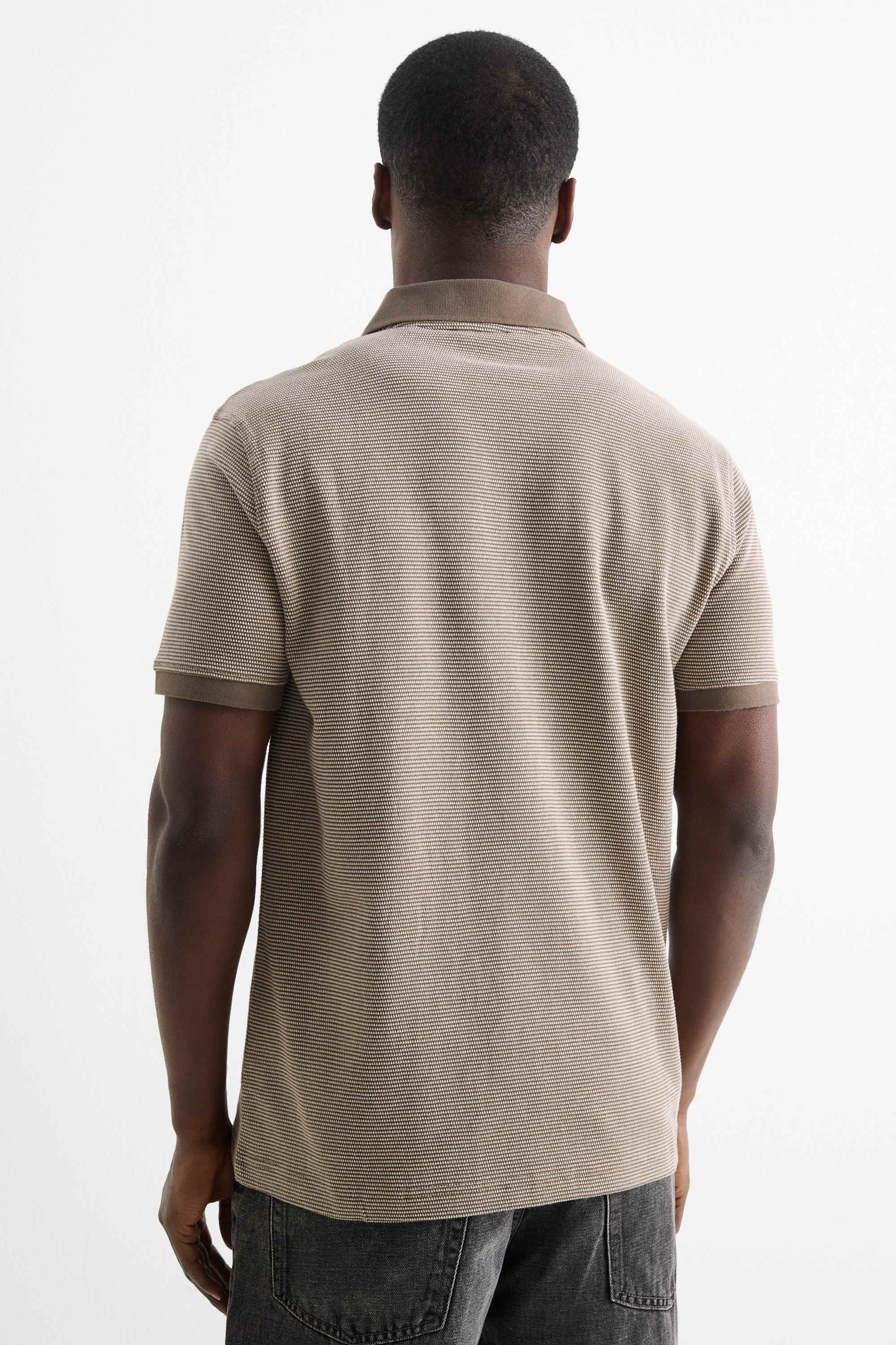 Polo shirt - regular fit - textured beige (5)