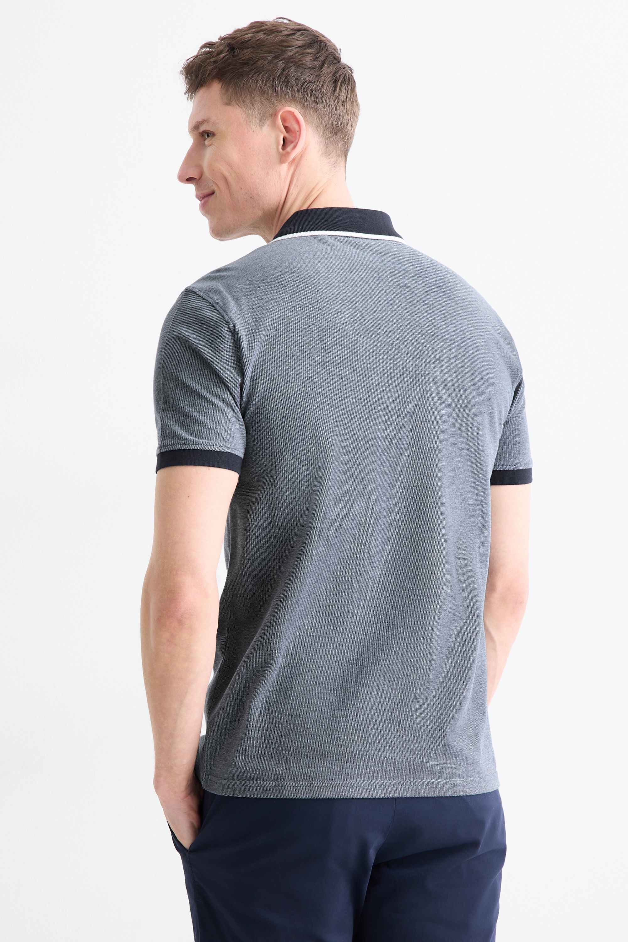 Polo shirt - regular fit blue (1)