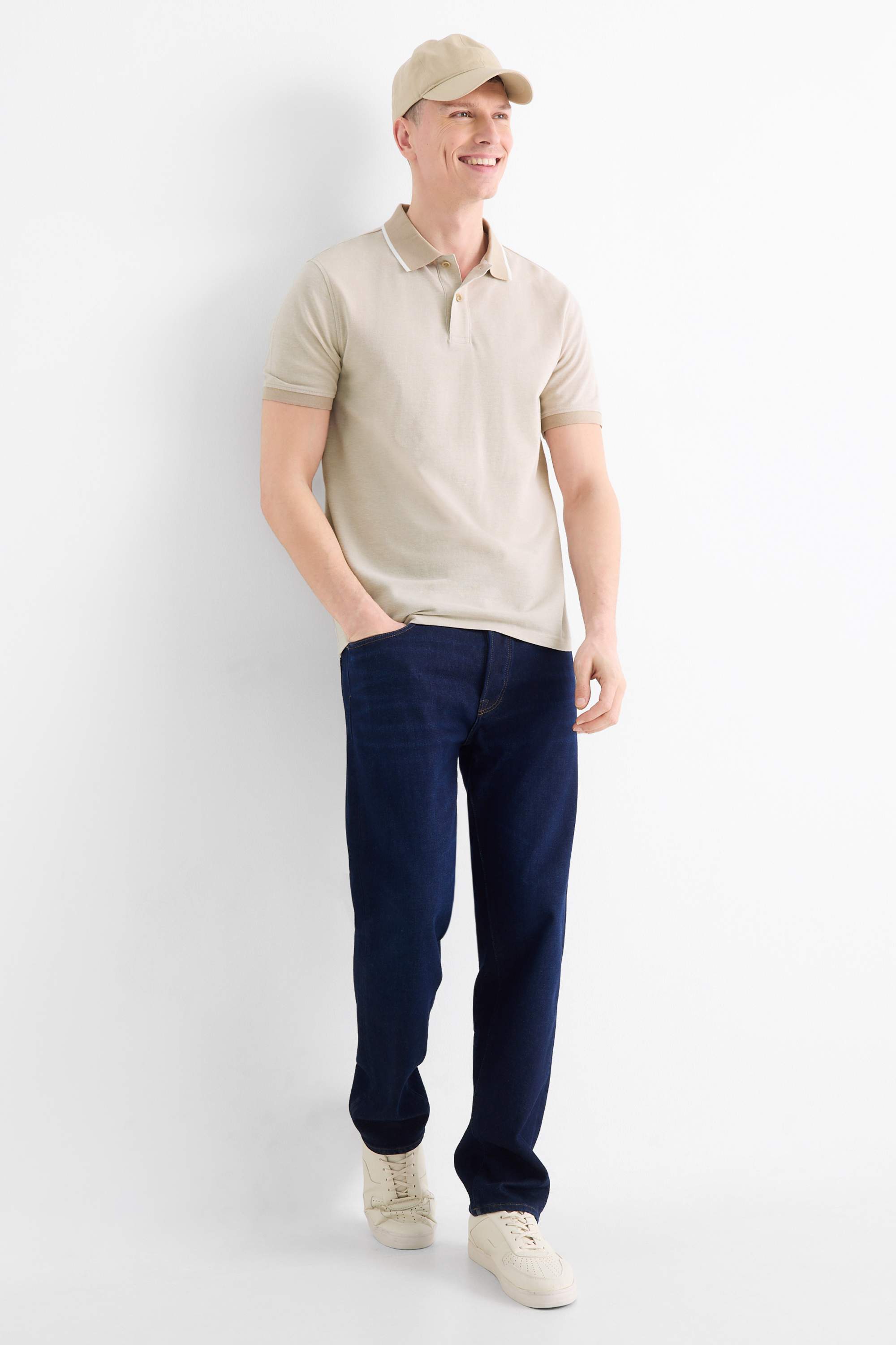 Polo shirt - regular fit cremewhite