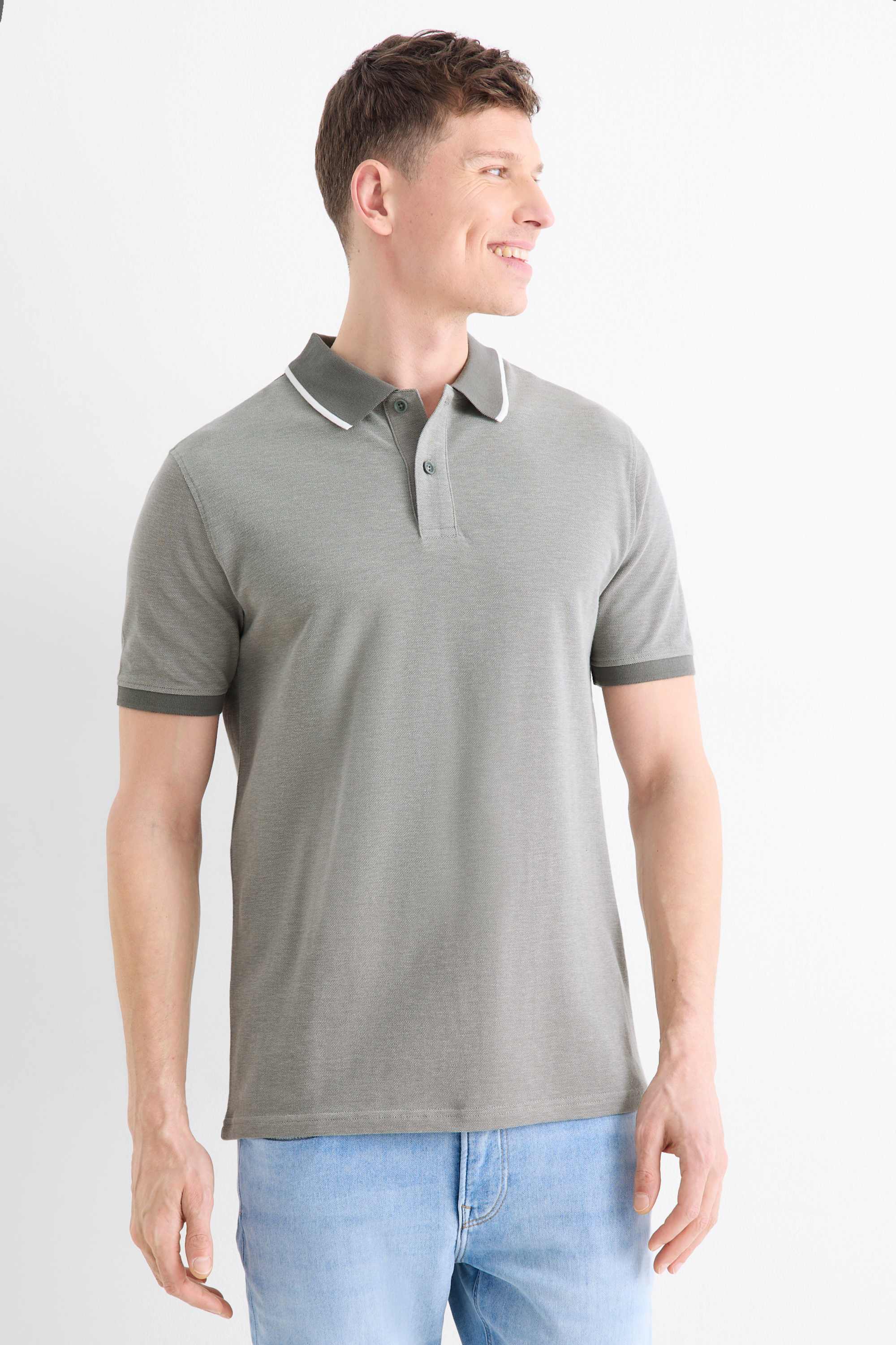 Polo shirt - regular fit green (4)