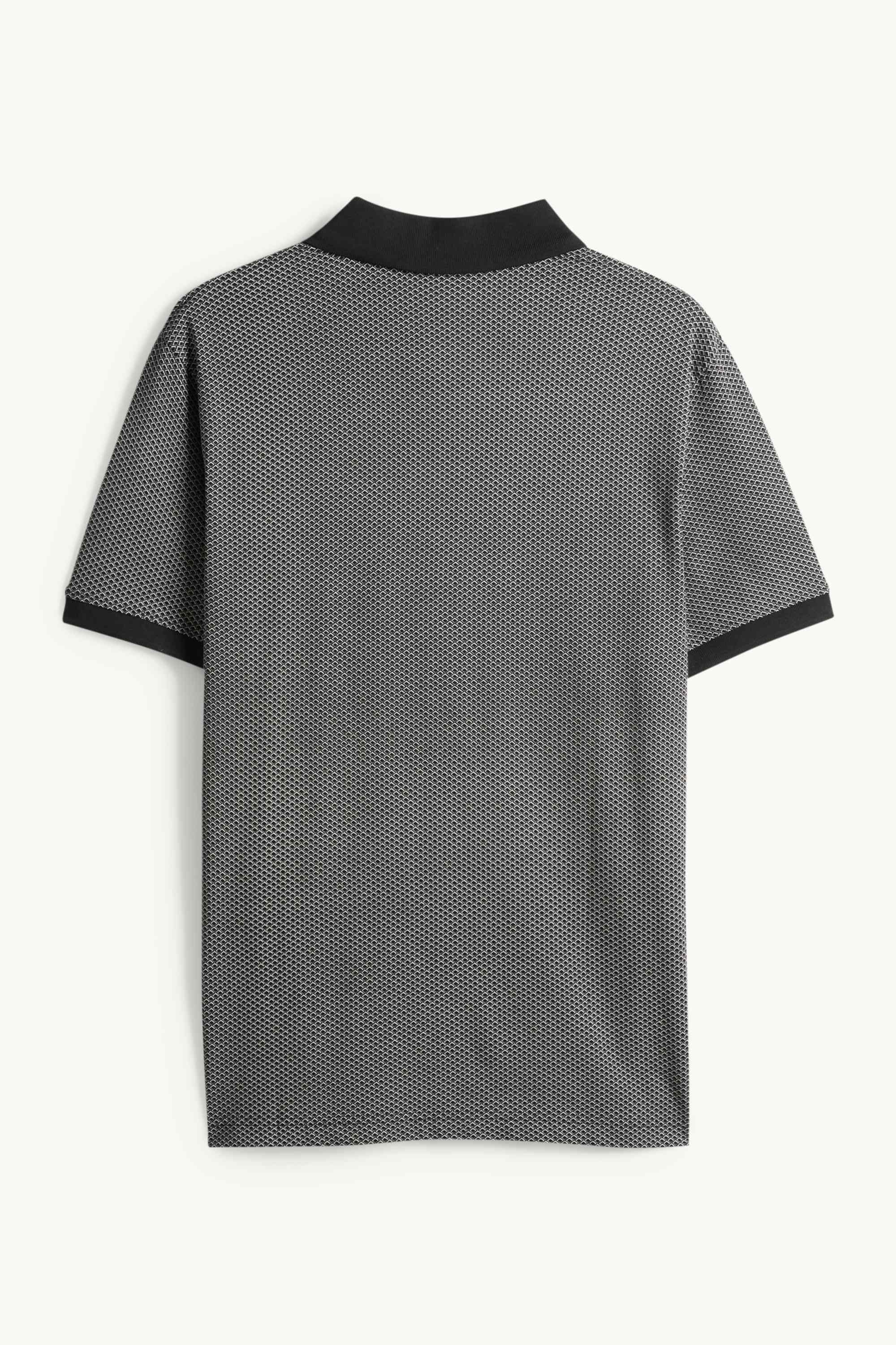 Polo shirt - regular fit - patterned black