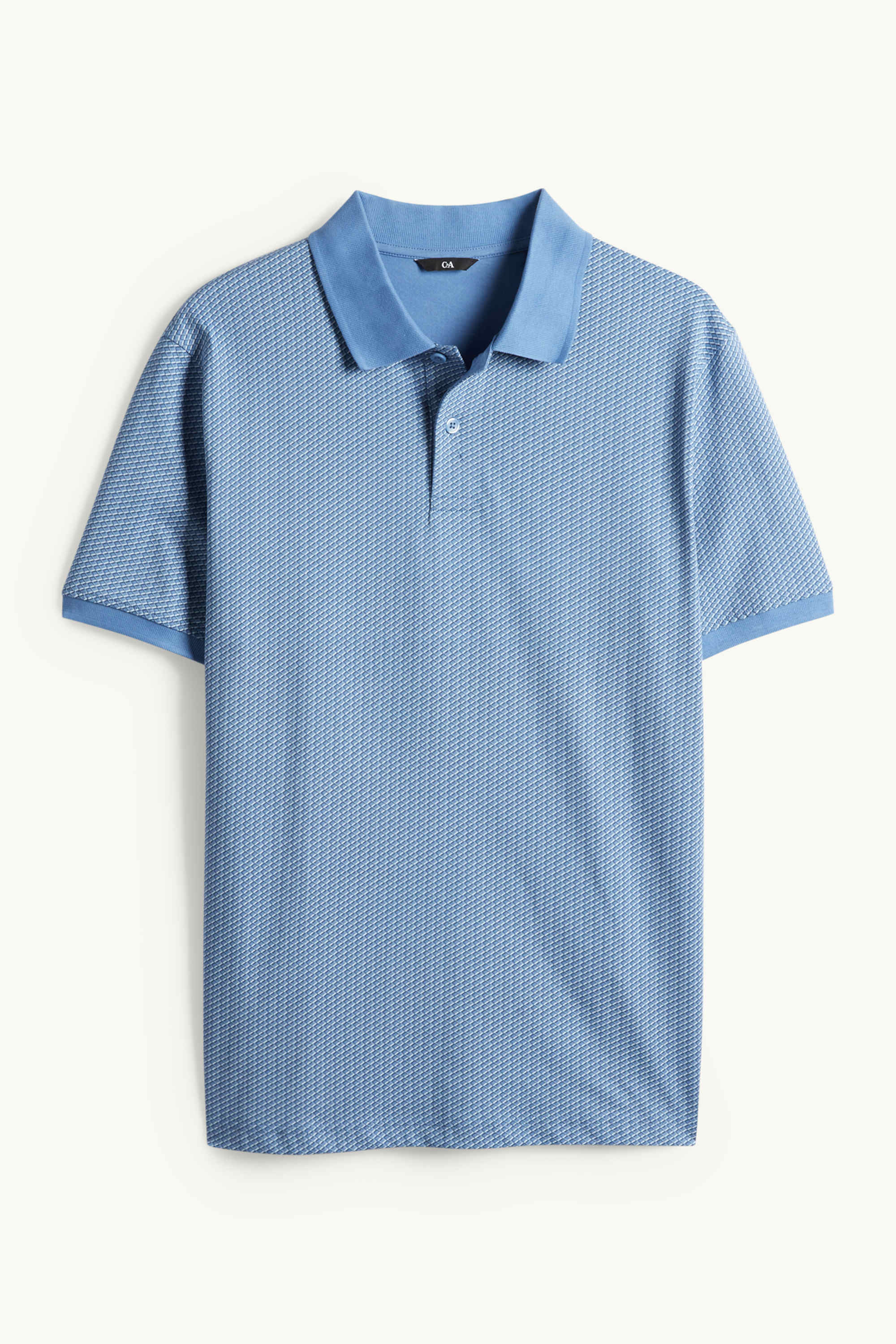 Polo shirt - regular fit - patterned blue