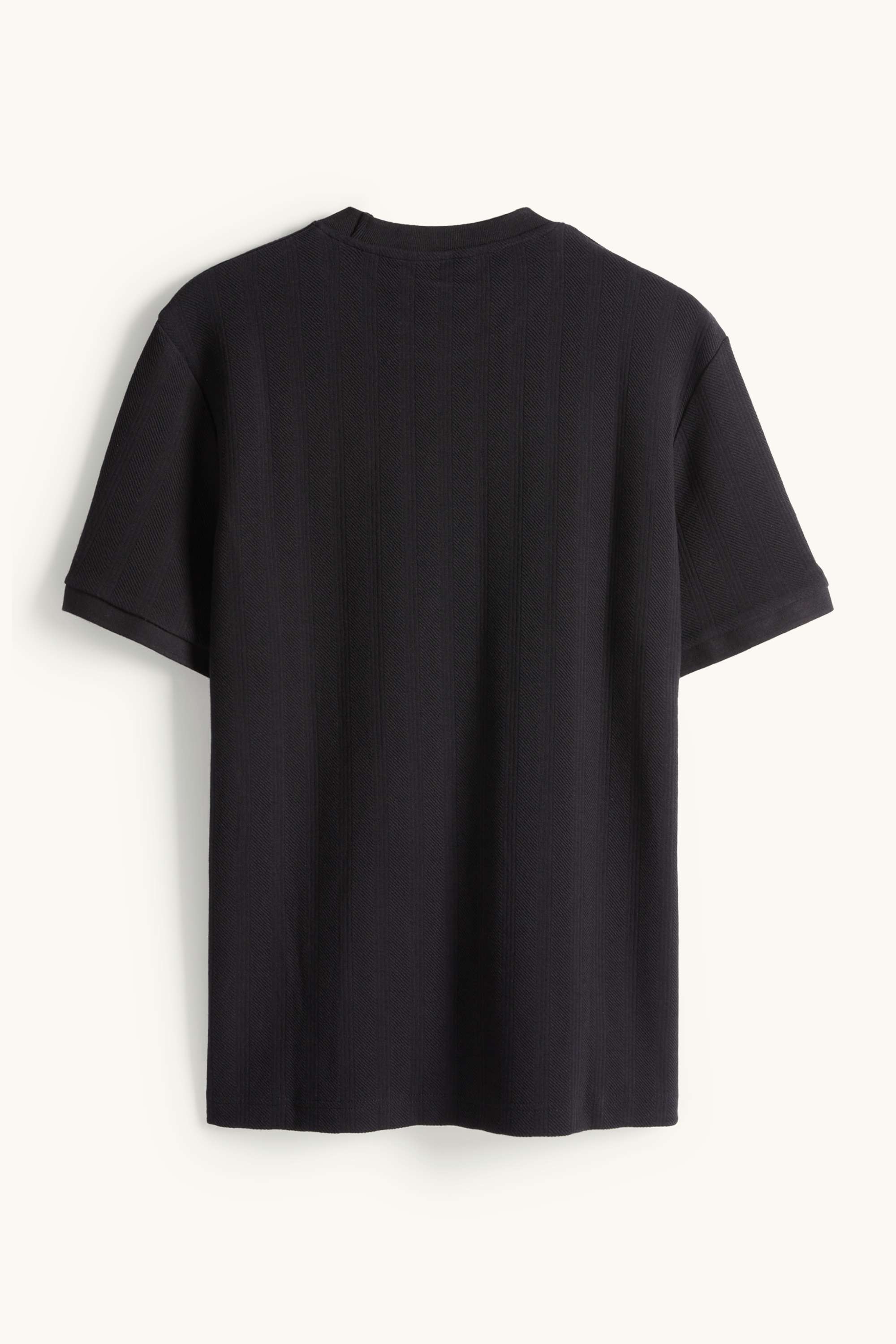 T-shirt - regular fit - textured black