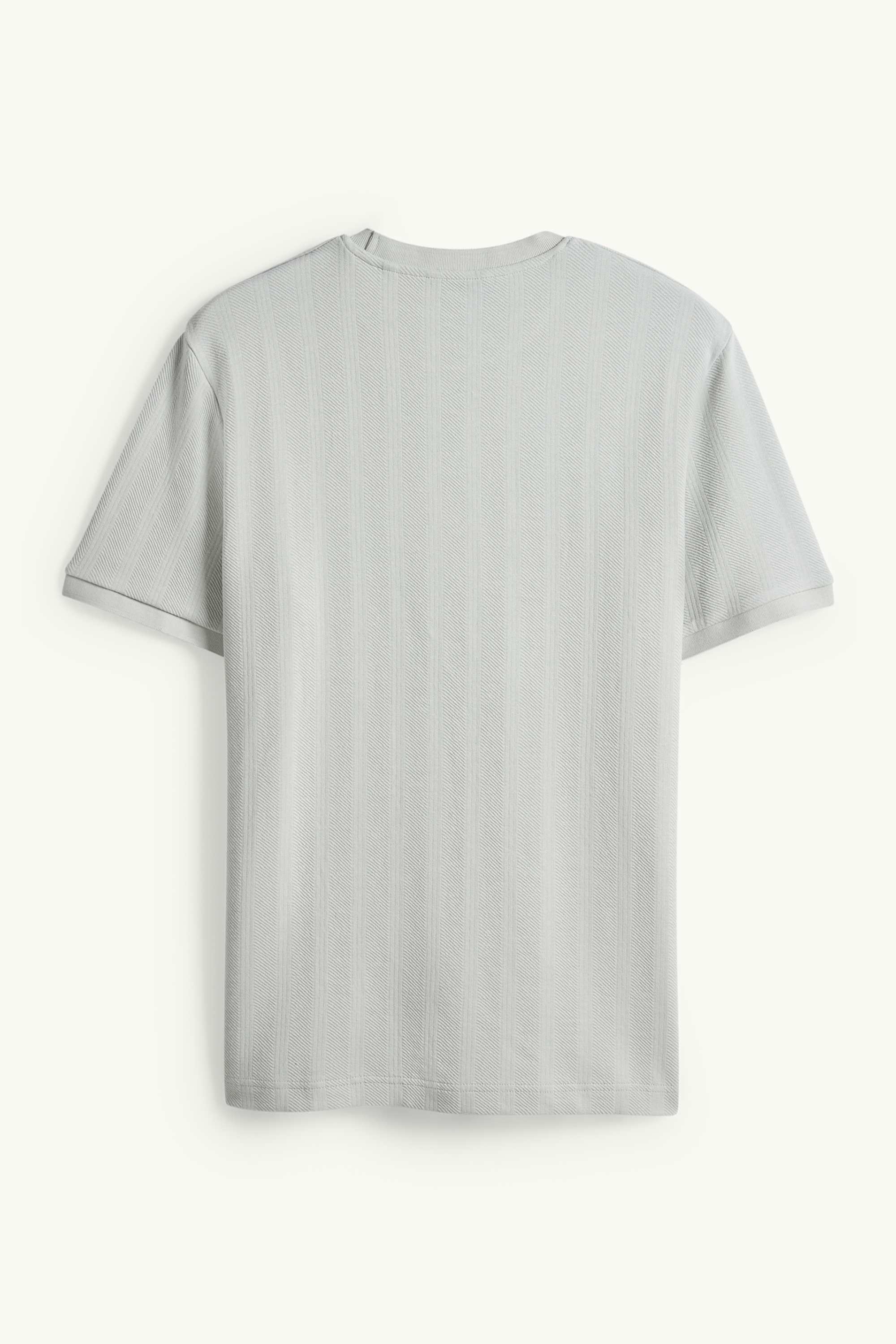 T-shirt - regular fit - textured light gray