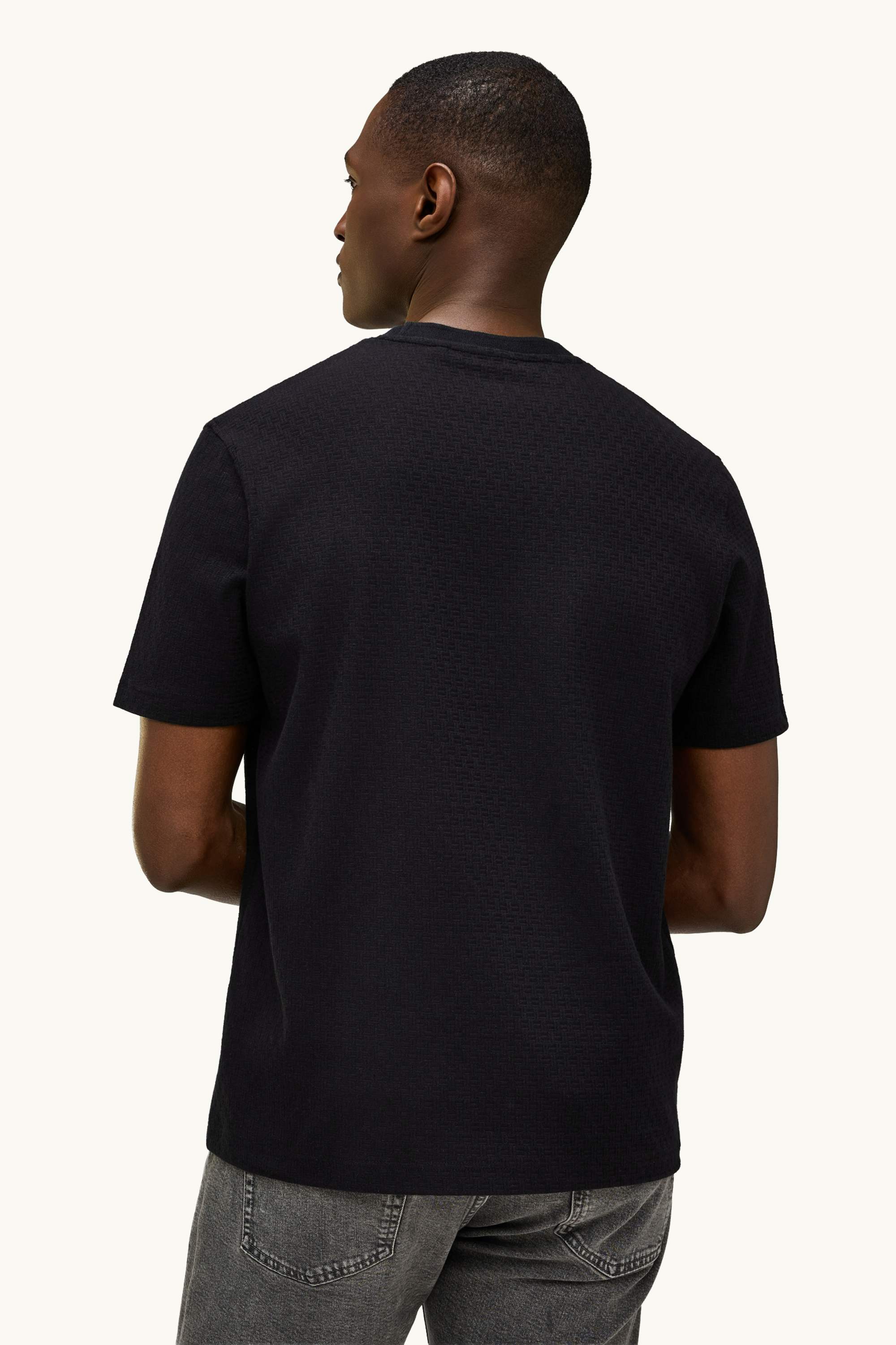 T-shirt - regular fit - textured black