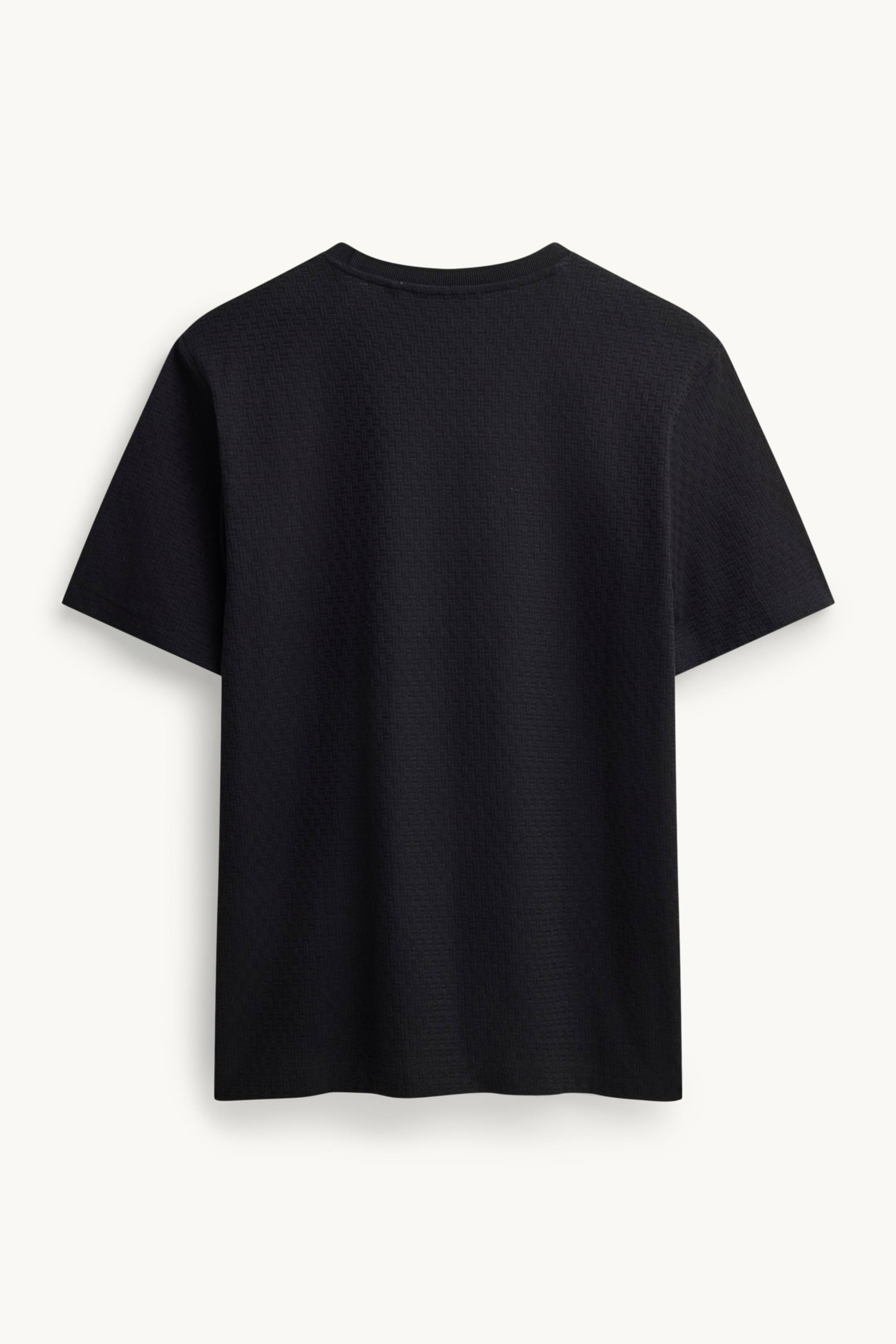 T-shirt - regular fit - textured black