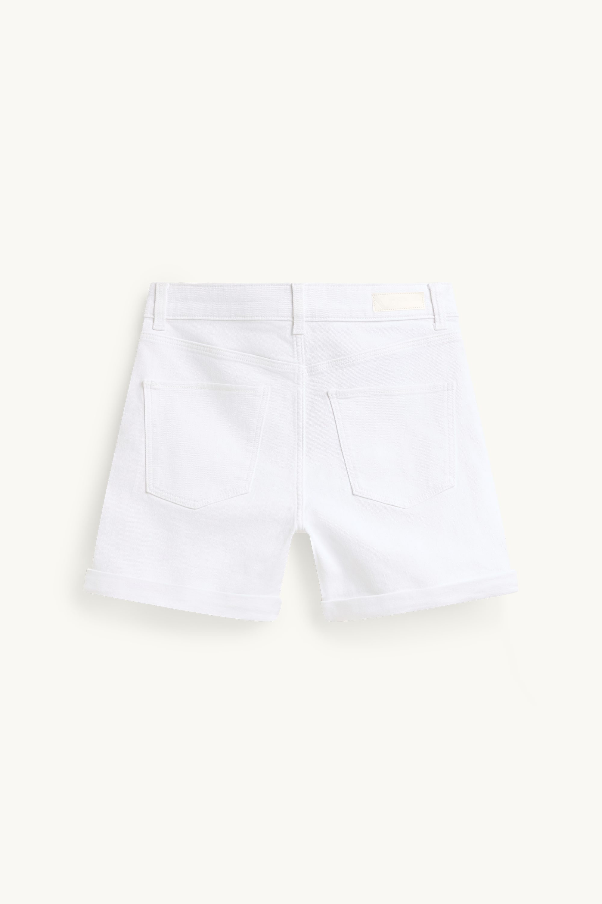 Denim shorts - mid-rise waist white