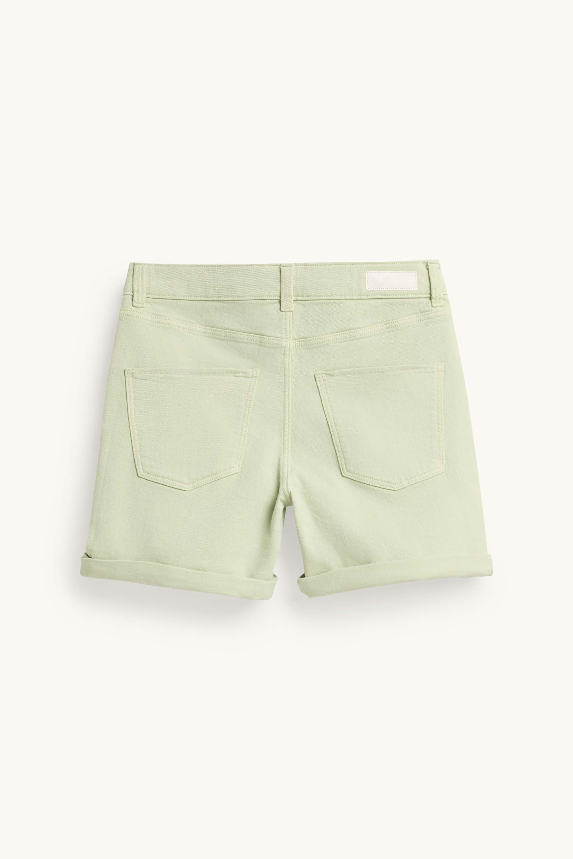 Denim shorts - mid-rise waist light green