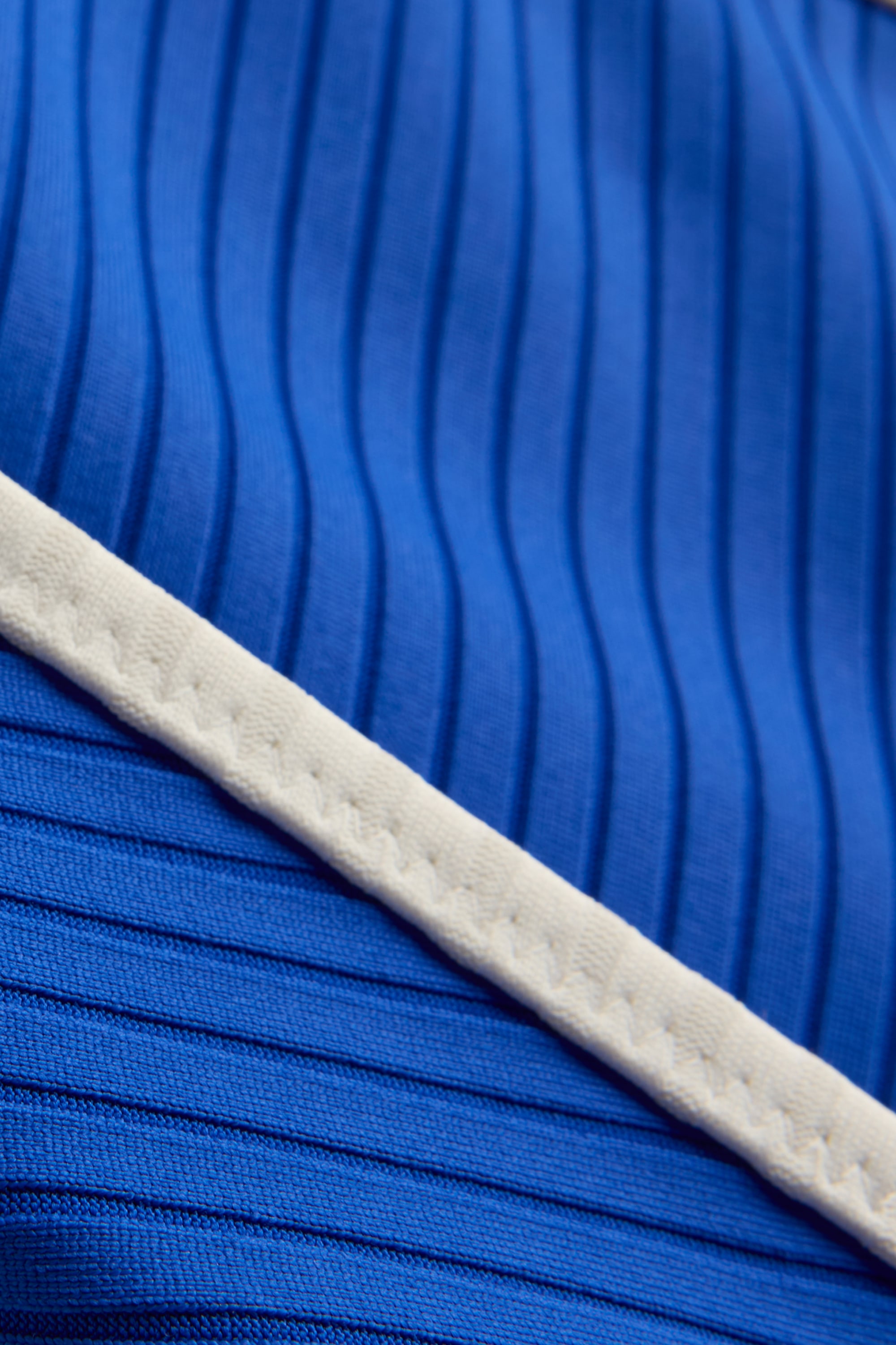 Bikini bottoms - mid-rise waist - ribbed - LYCRA® XTRA LIFE™ blue