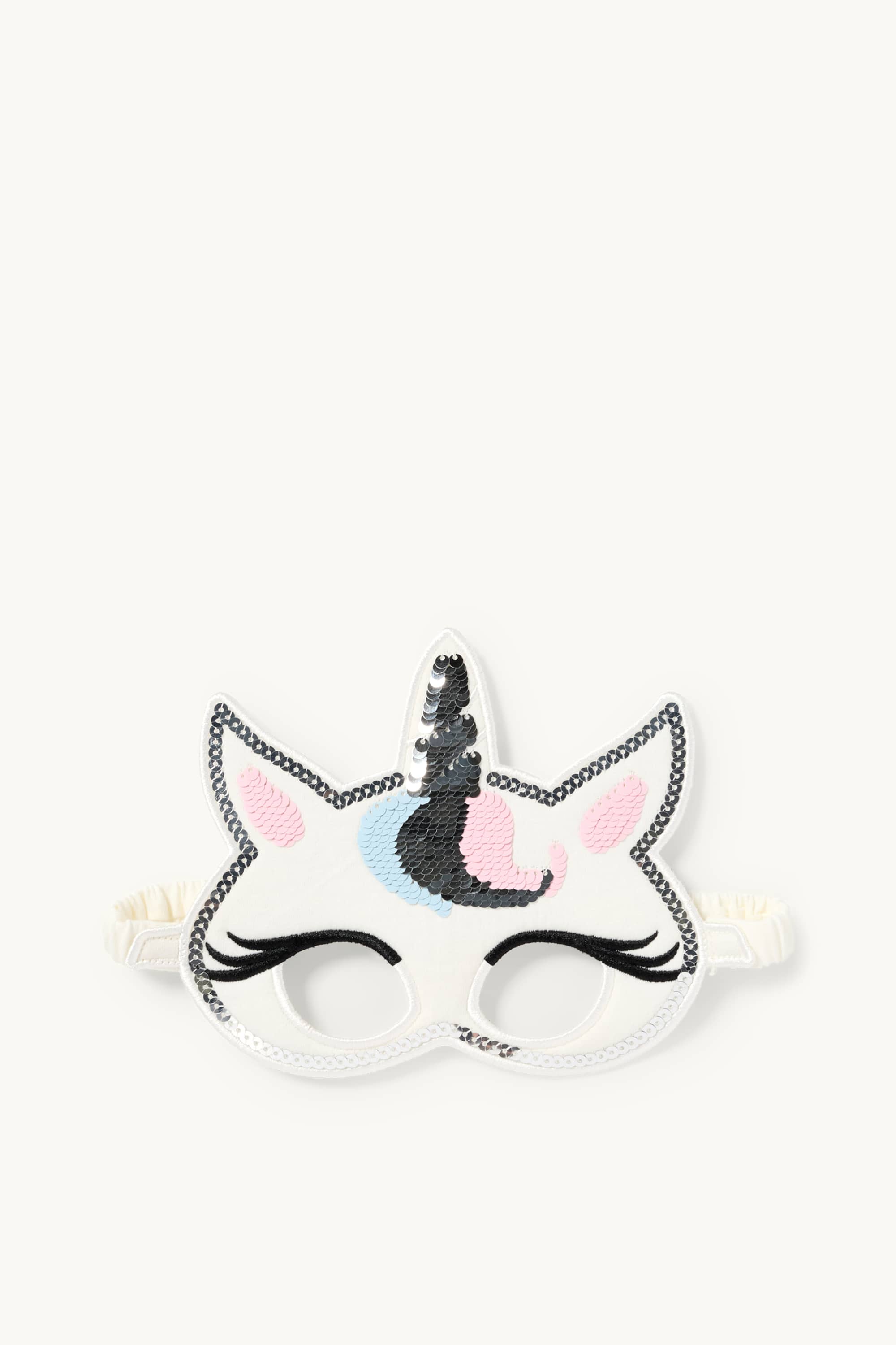 Unicorn - set - dress and mask - 2 piece - shiny cremewhite