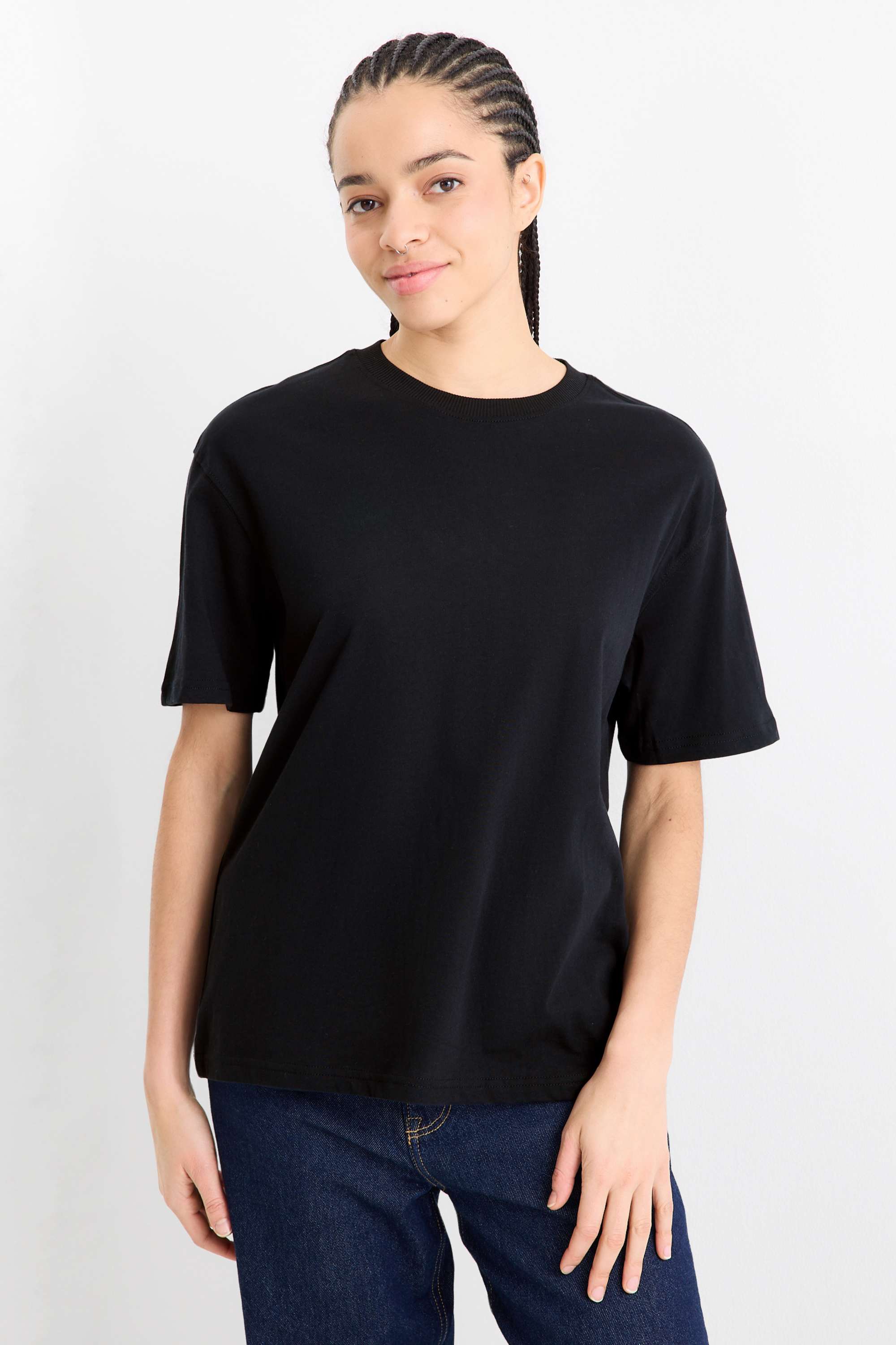T-shirt - oversized black