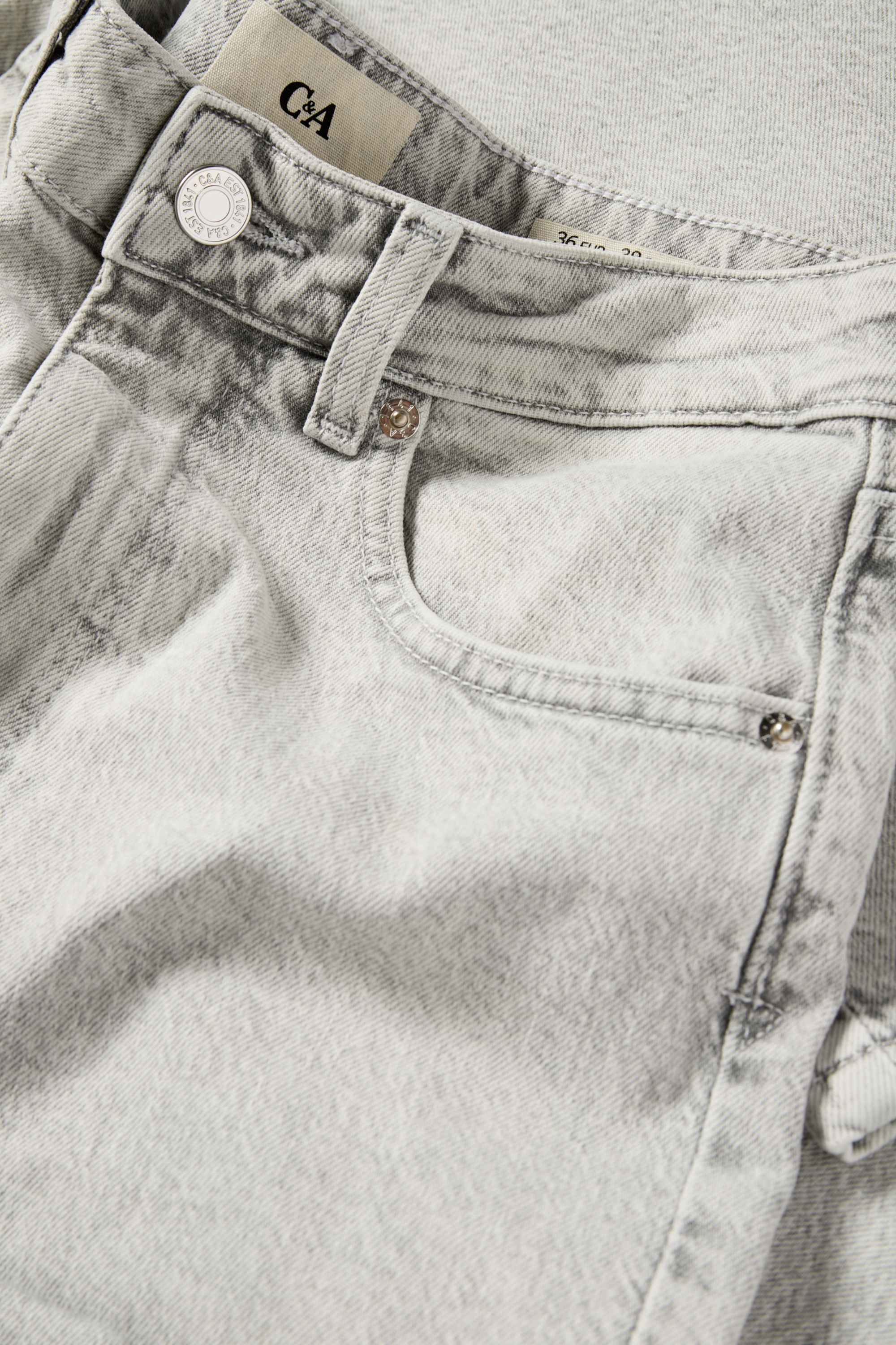 Mom jeans - high waist - LYCRA® denim-light gray