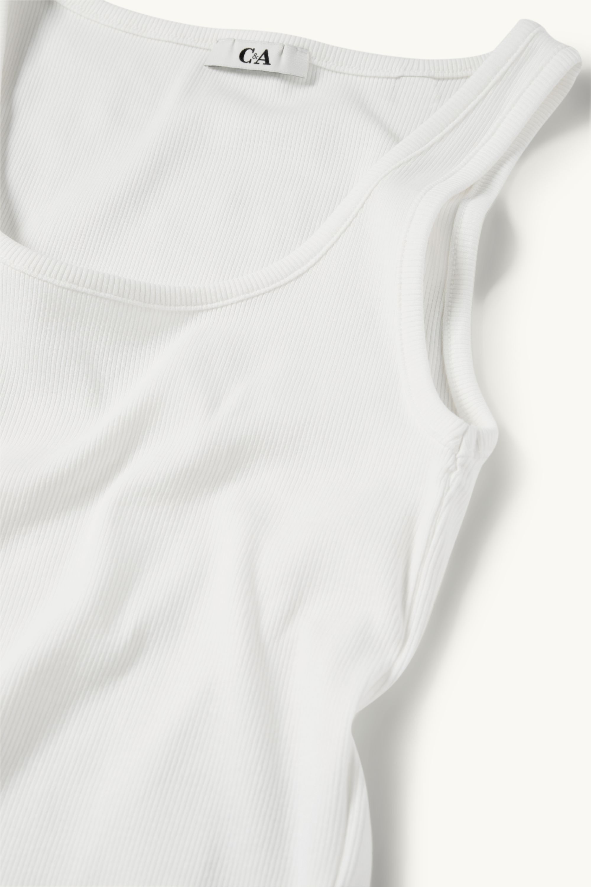 Top - ribbed white