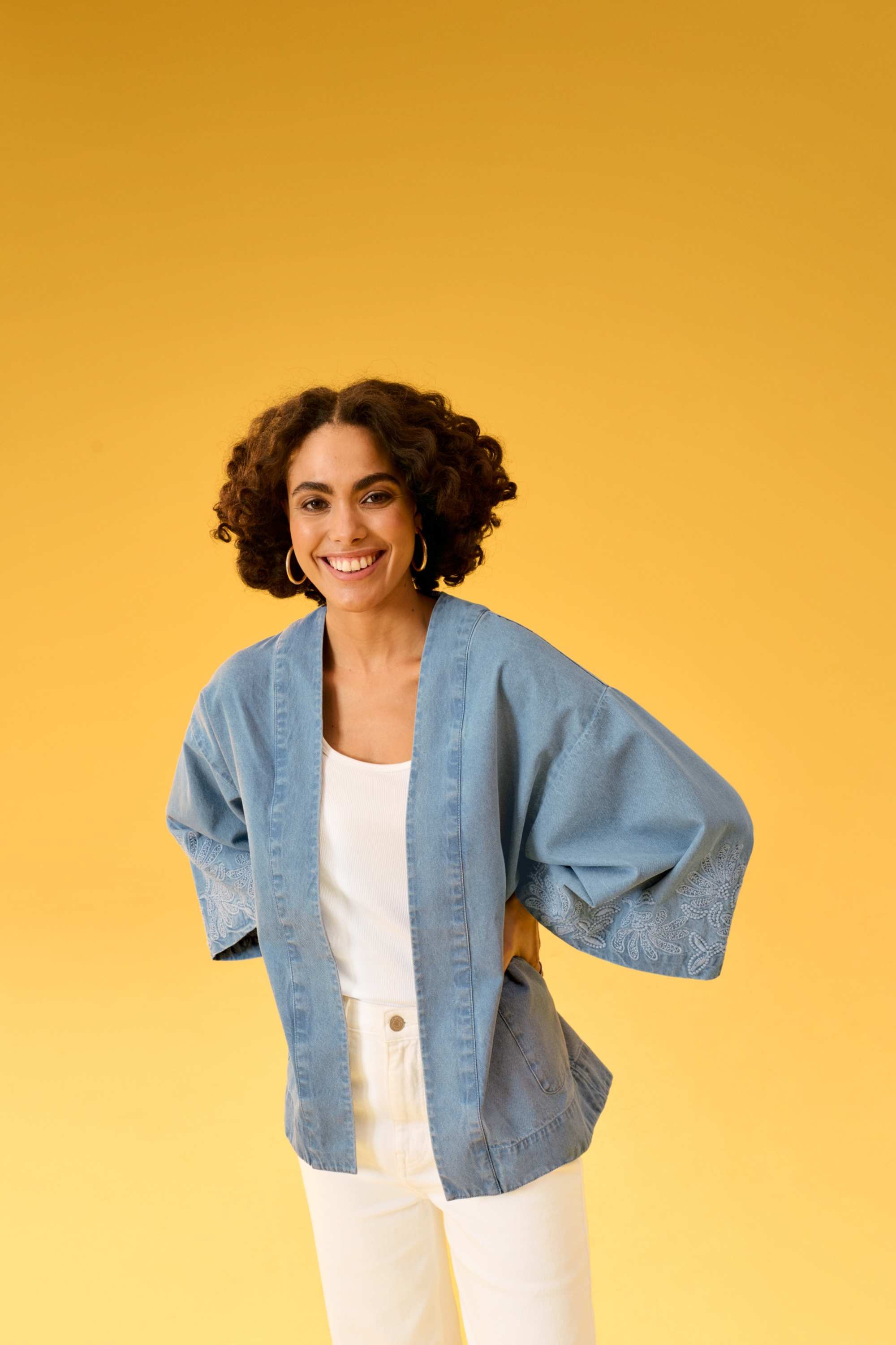 Denim kimono denim-light blue