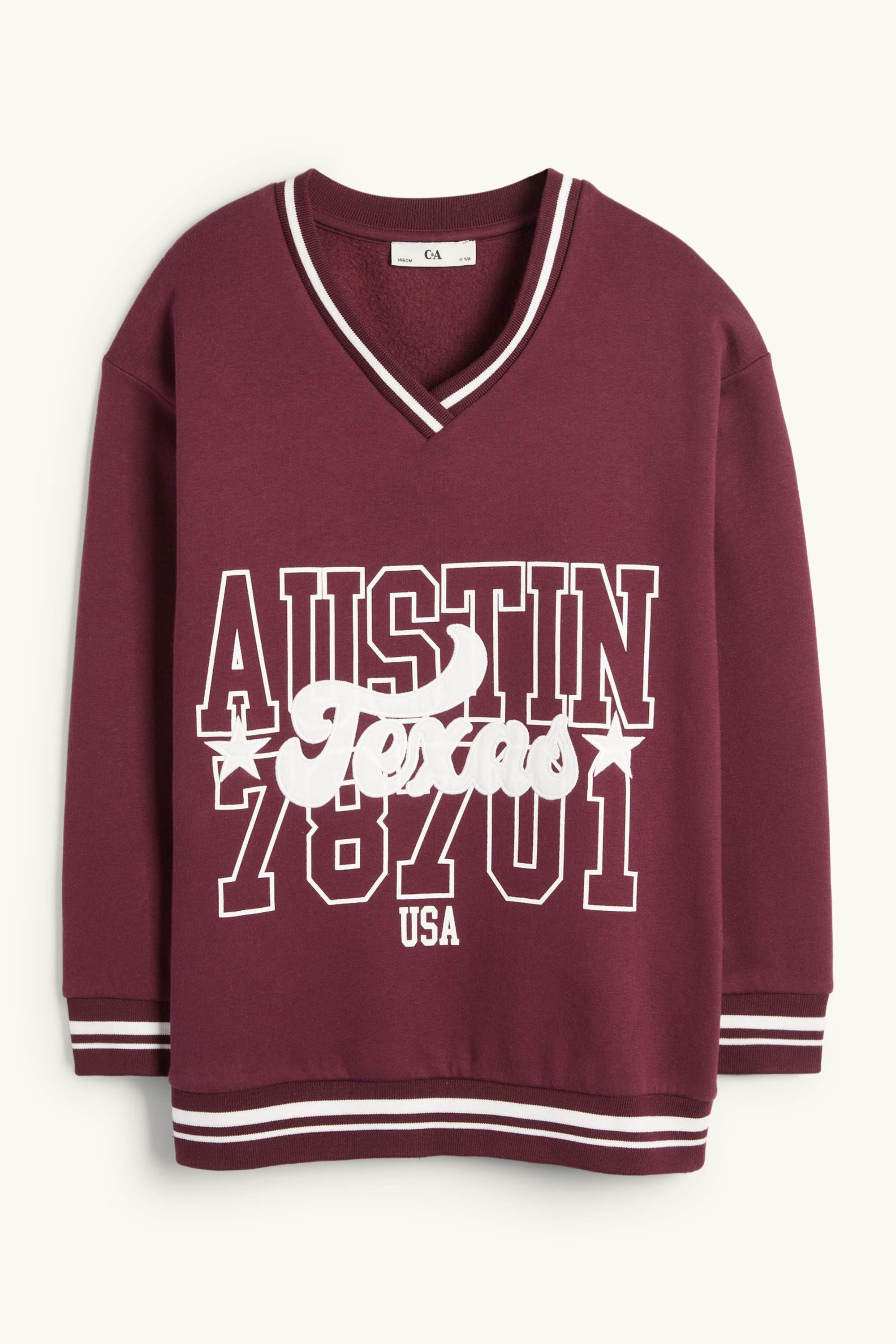 Austin - sweatshirt bordeaux