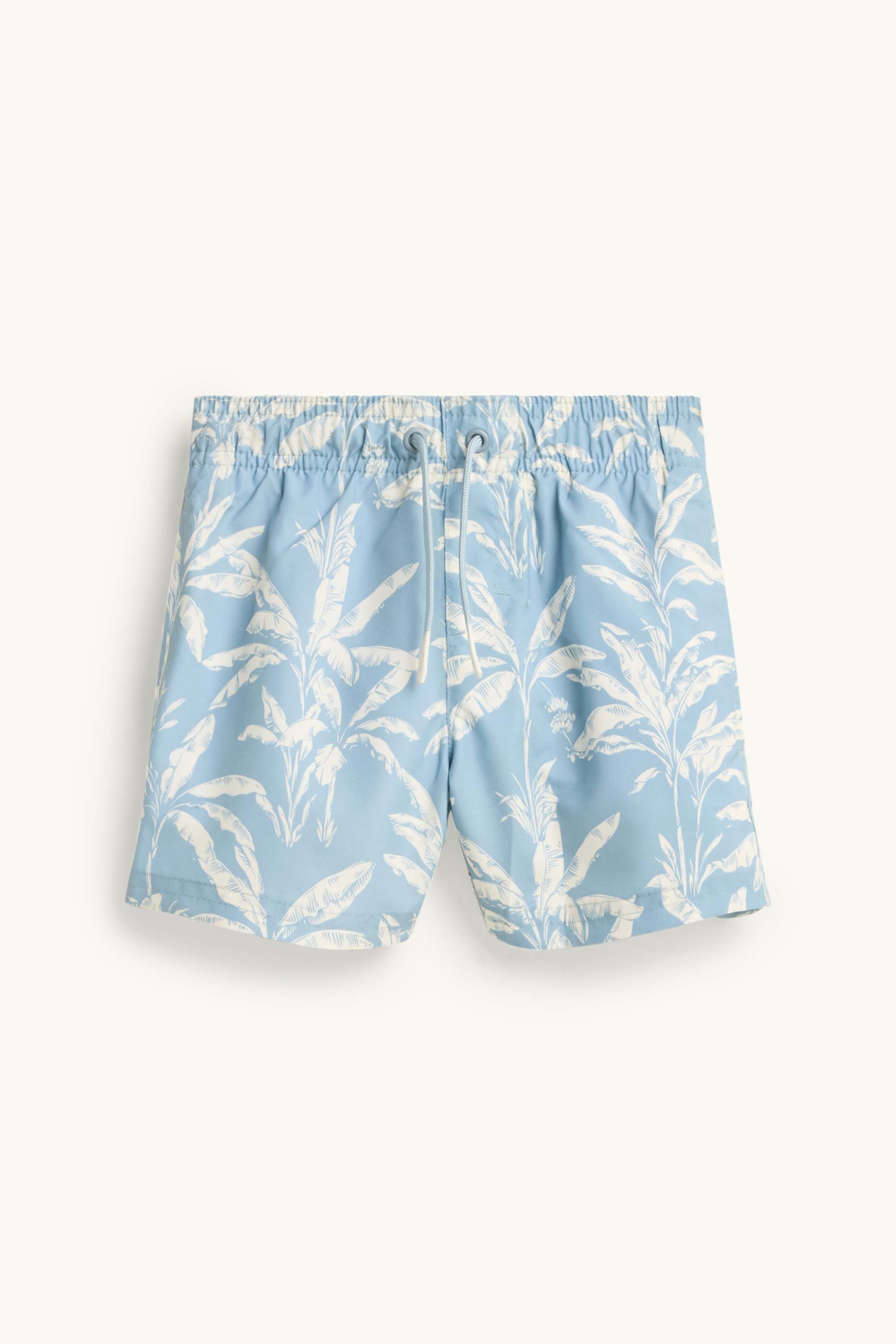 Mini Me - palm - boys’ swim shorts light blue
