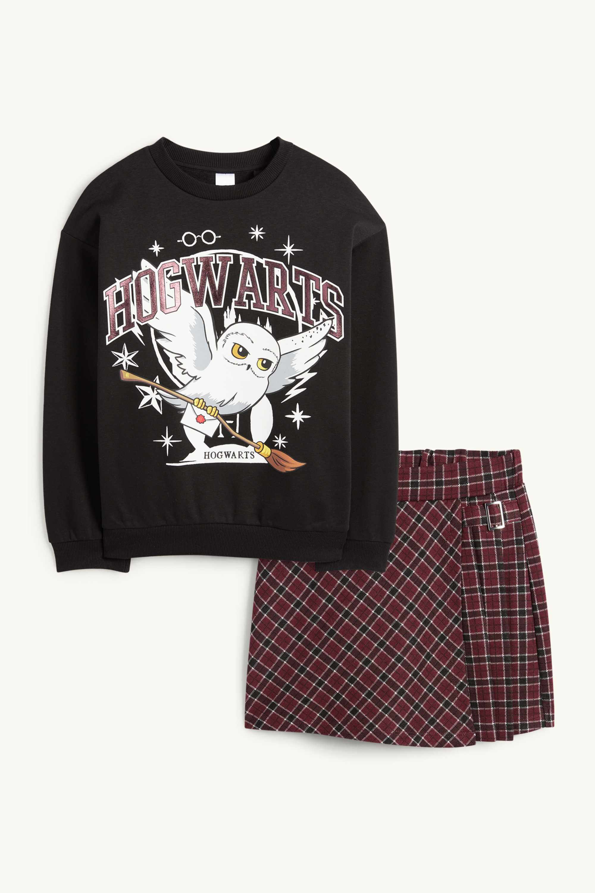 Harry Potter - set - sweatshirt and skort - 2 piece black