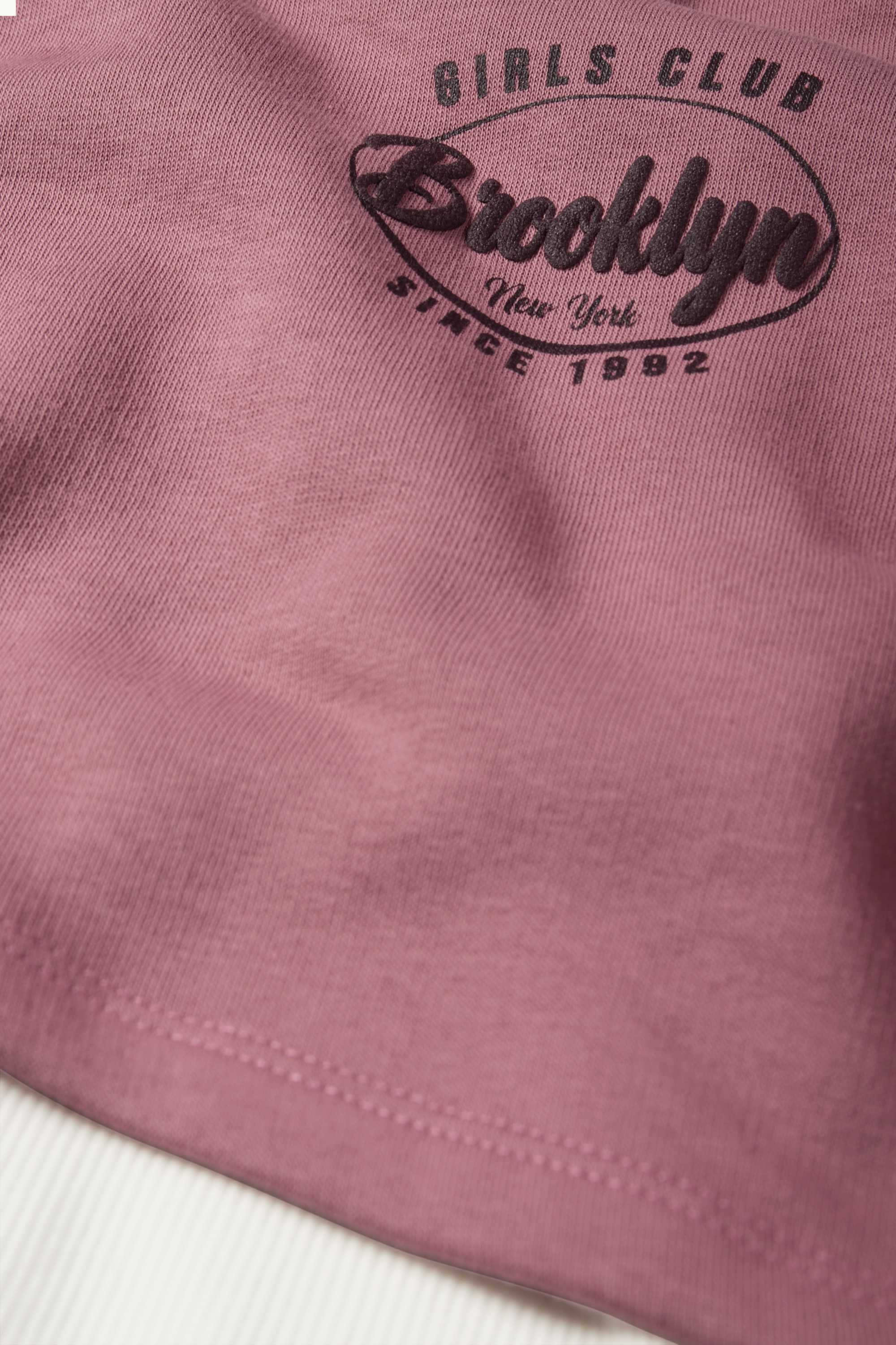 Brooklyn - set - hoodie and top - 2 piece dark rose