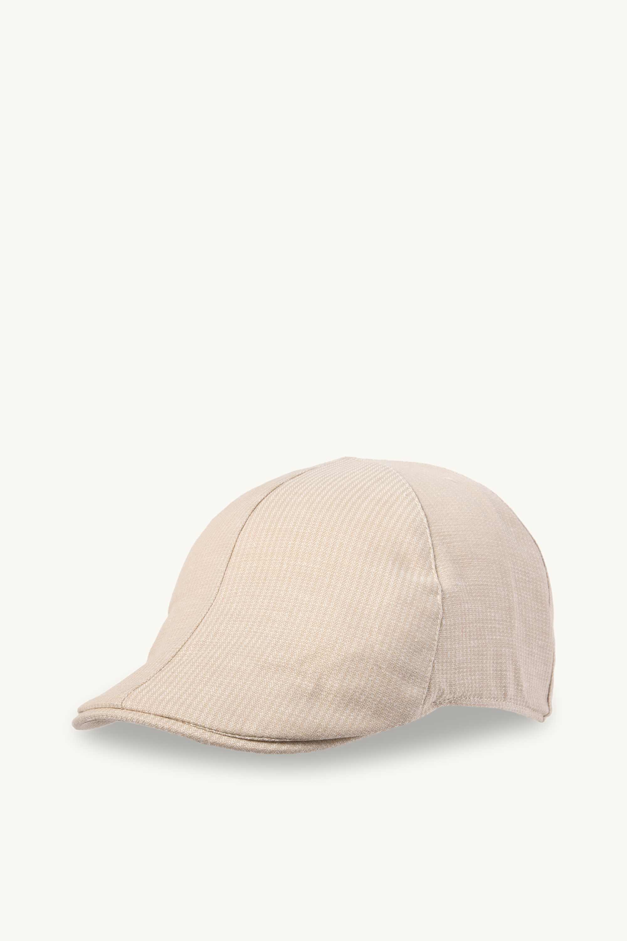 Flat cap - textured beige